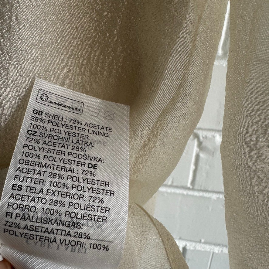 & OTHER STORIES Mirage Ivory Collared Blouse Shirt AU10 US6 Chic Long slv BNWT