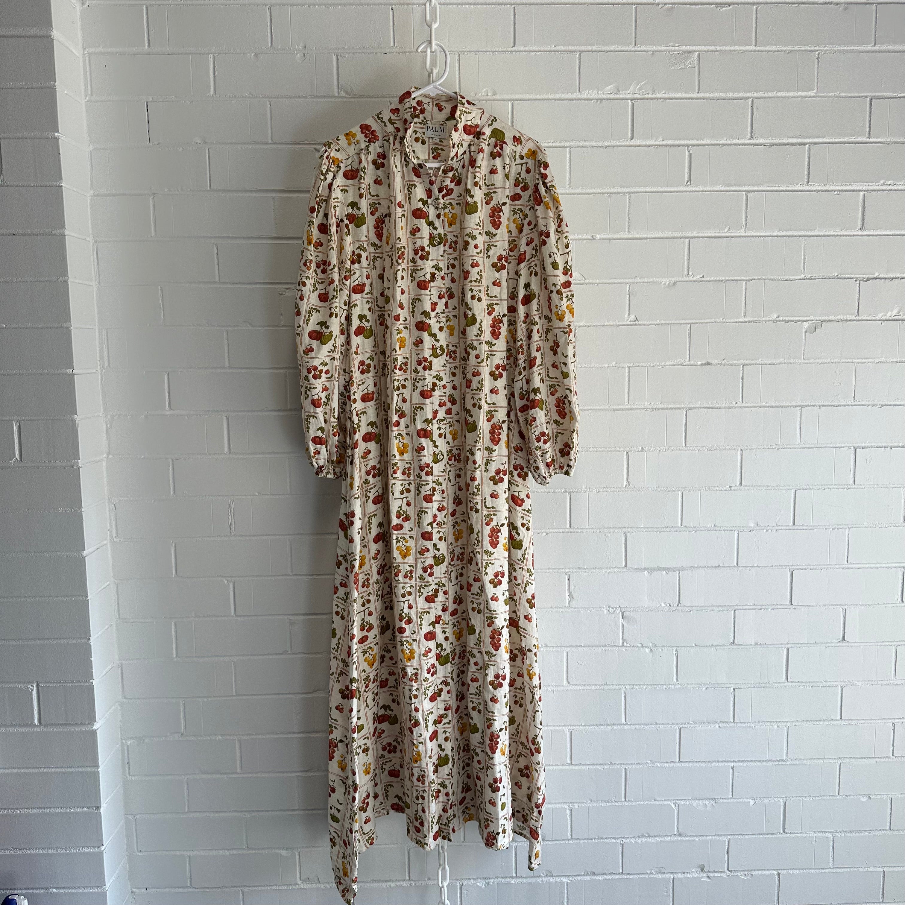 PALM NOOSA Women’s Noddy Linen Maxi Dress Size AU8 US4 Tomato tiles