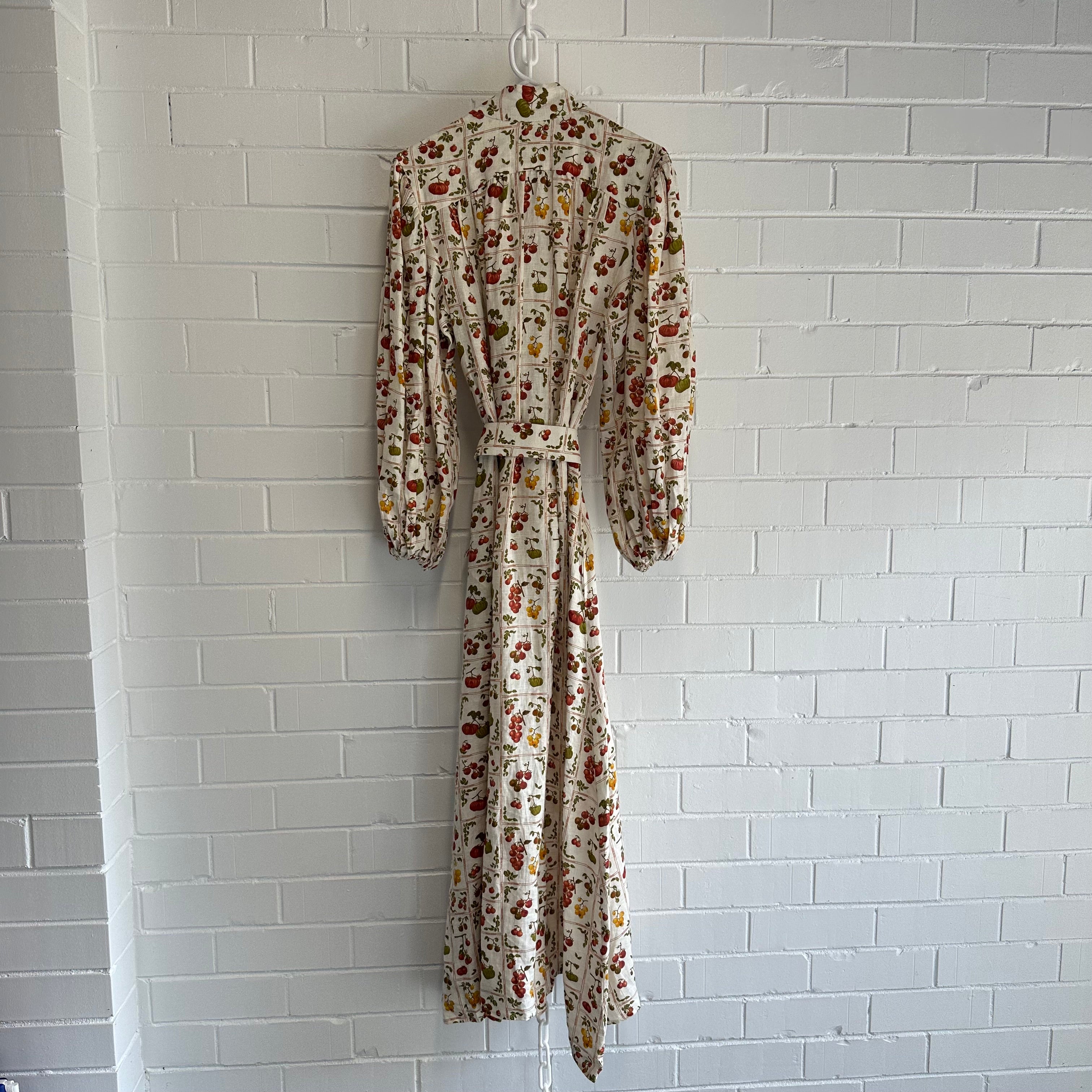 PALM NOOSA Women’s Noddy Linen Maxi Dress Size AU8 US4 Tomato tiles