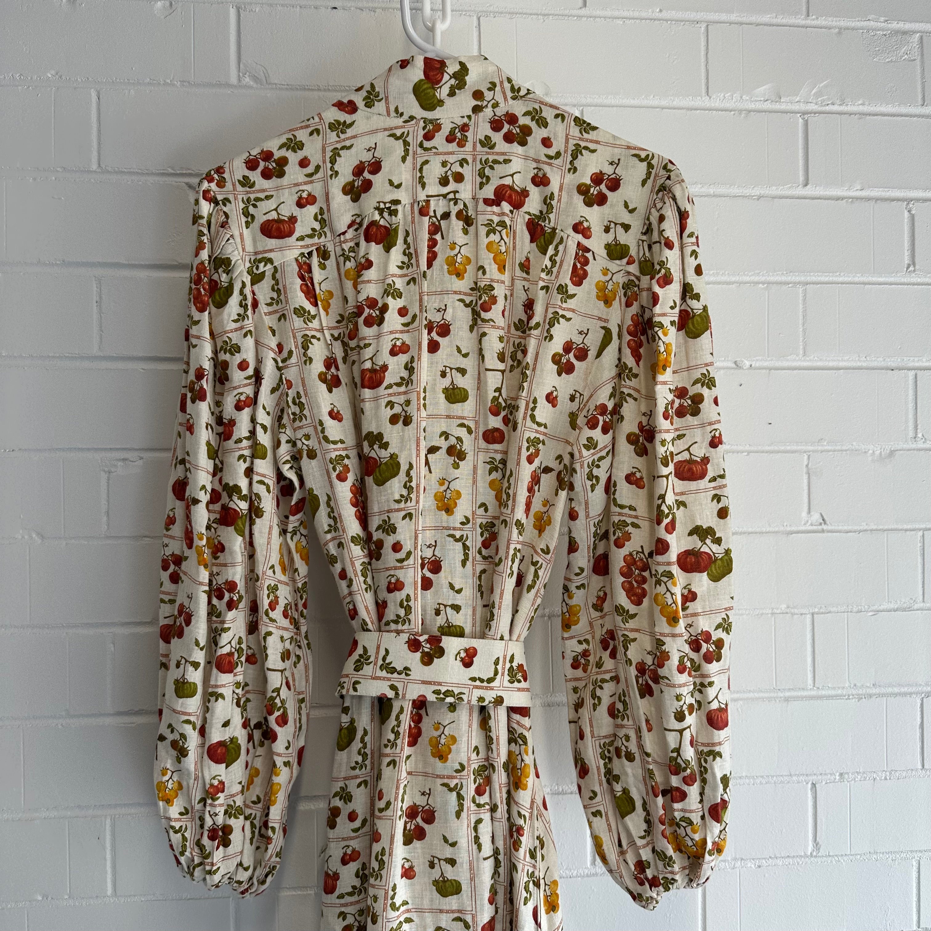 PALM NOOSA Women’s Noddy Linen Maxi Dress Size AU8 US4 Tomato tiles