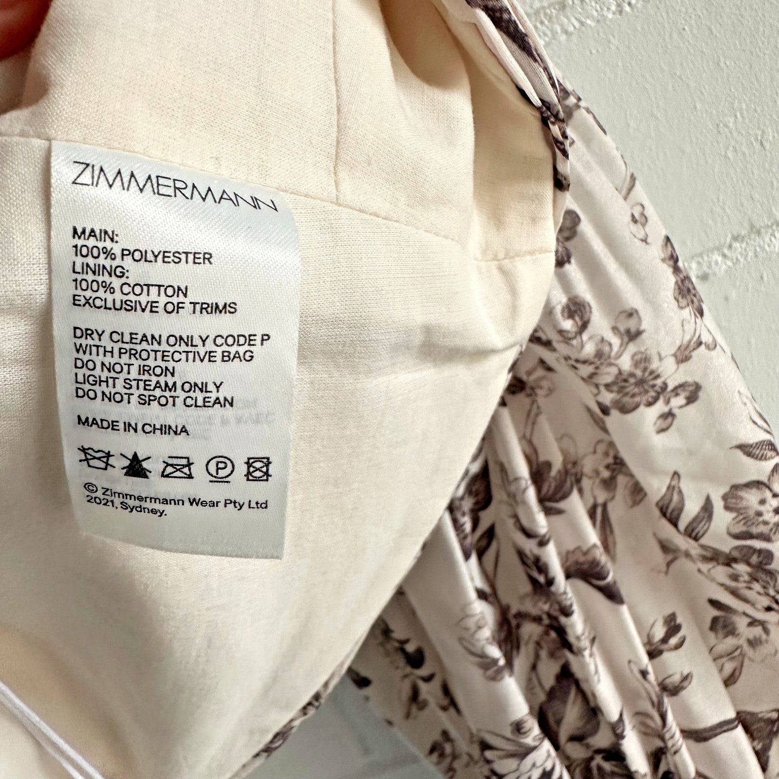 ZIMMERMANN Bird Toile Pleated Set Size 3 AU12 US 10 Crop Top + Midi Skirt BNWT