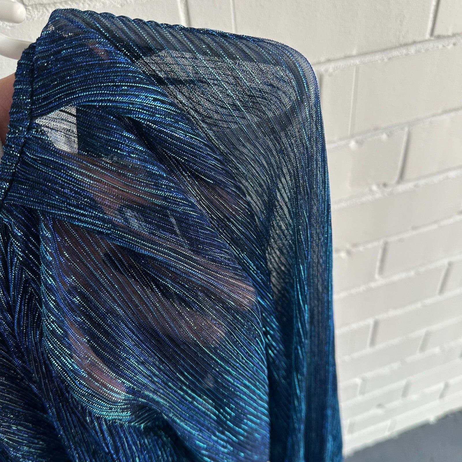 HALE BOB LOS ANGELES Capucine Lurex Crinkle Mesh Top Size XS AU6 US4 Mermaid