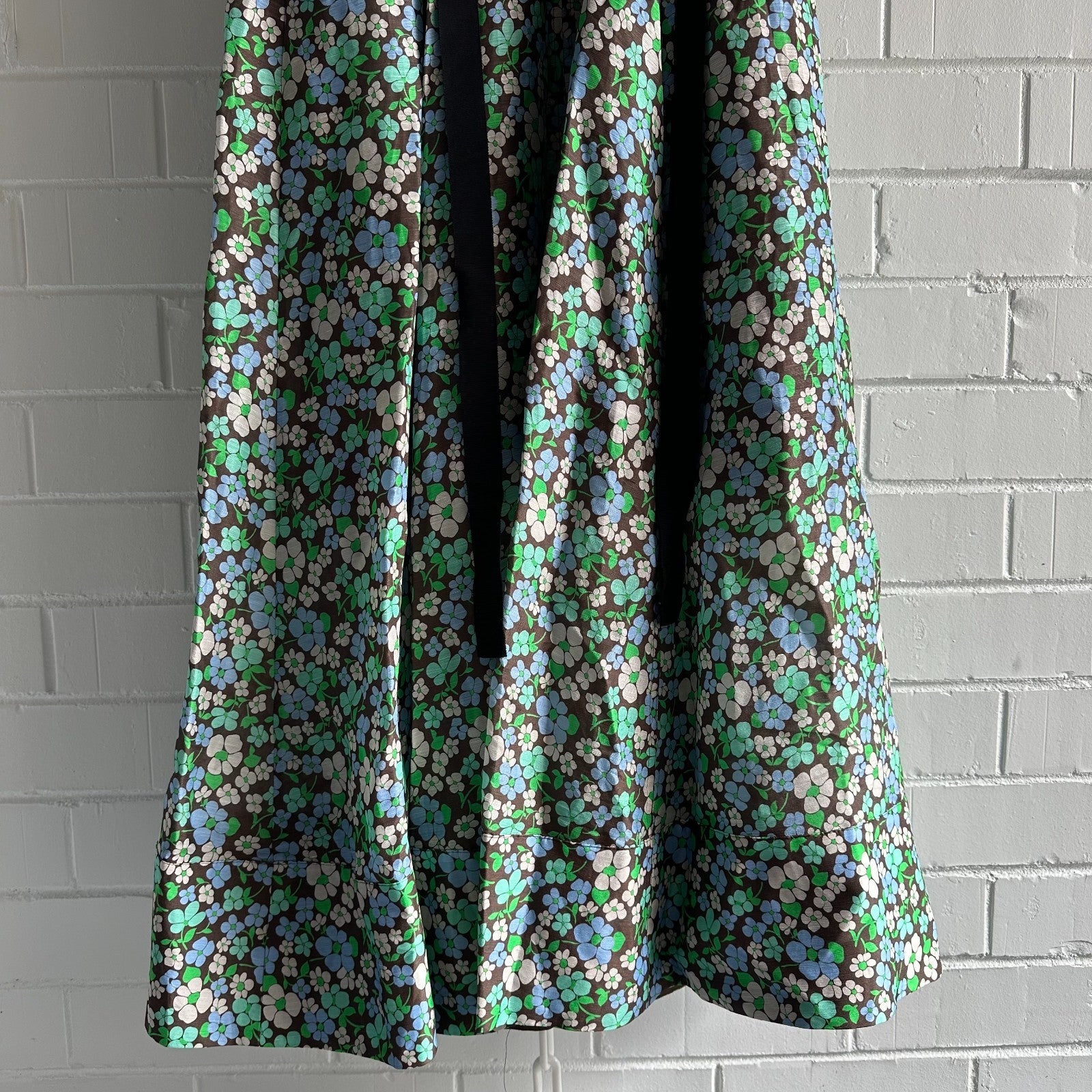 LEE MATHEWS Meadow Floral Maxi Dress Size 2 AU10 Event Silk Linen