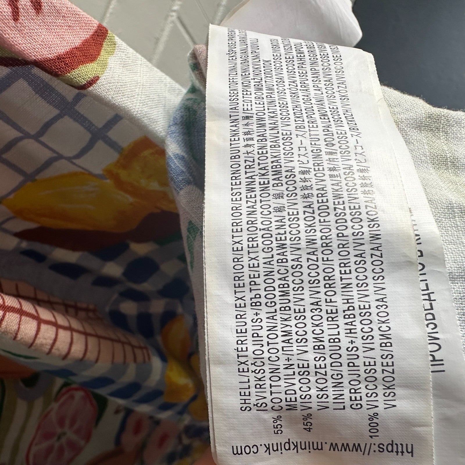 MINKPINK Al Fresco Midi Dress Size XL AU14 Resort Print Cotton Blend