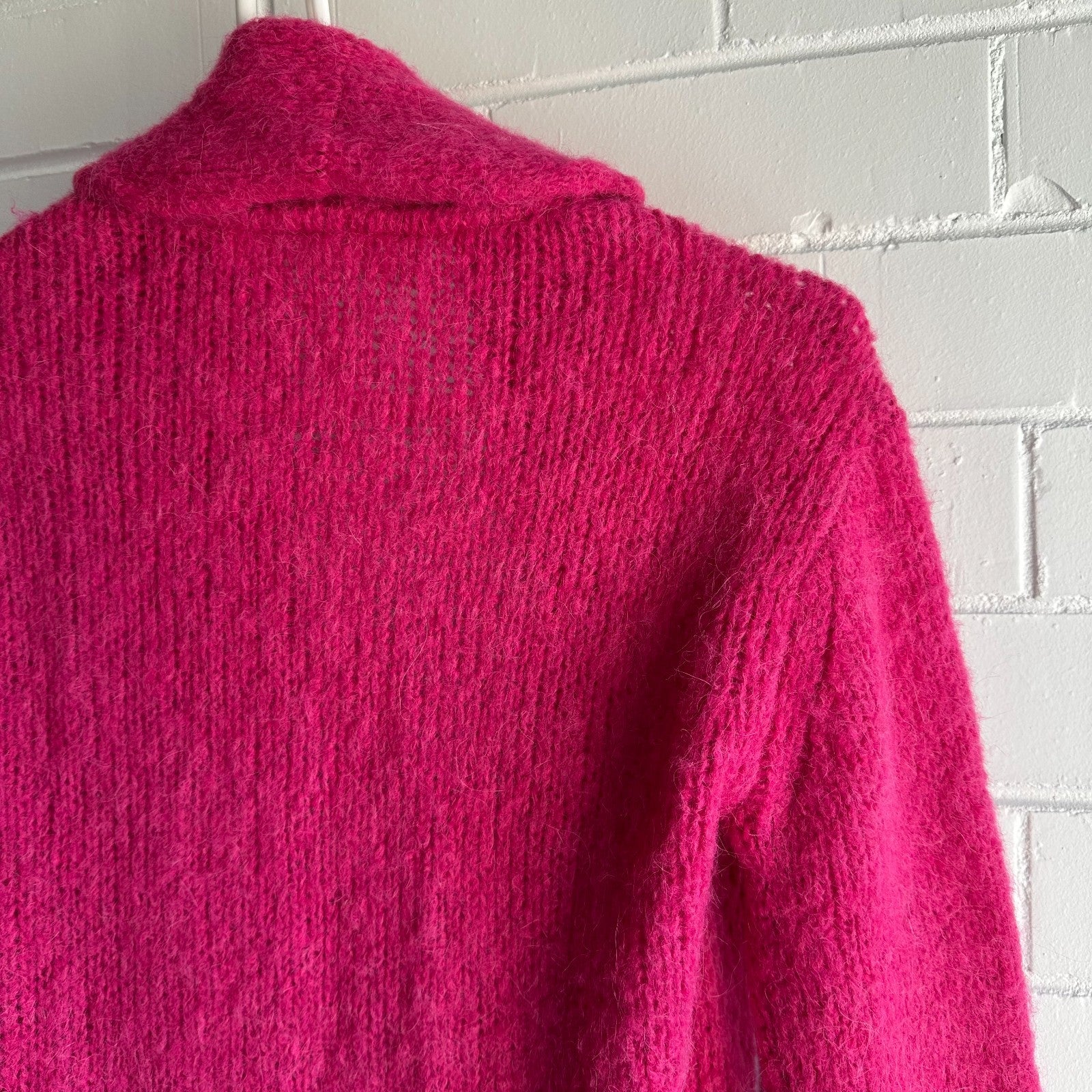 SASS & BIDE The Revolution Longline Cardigan Size XS AU6-8 Hotpink Alpaca