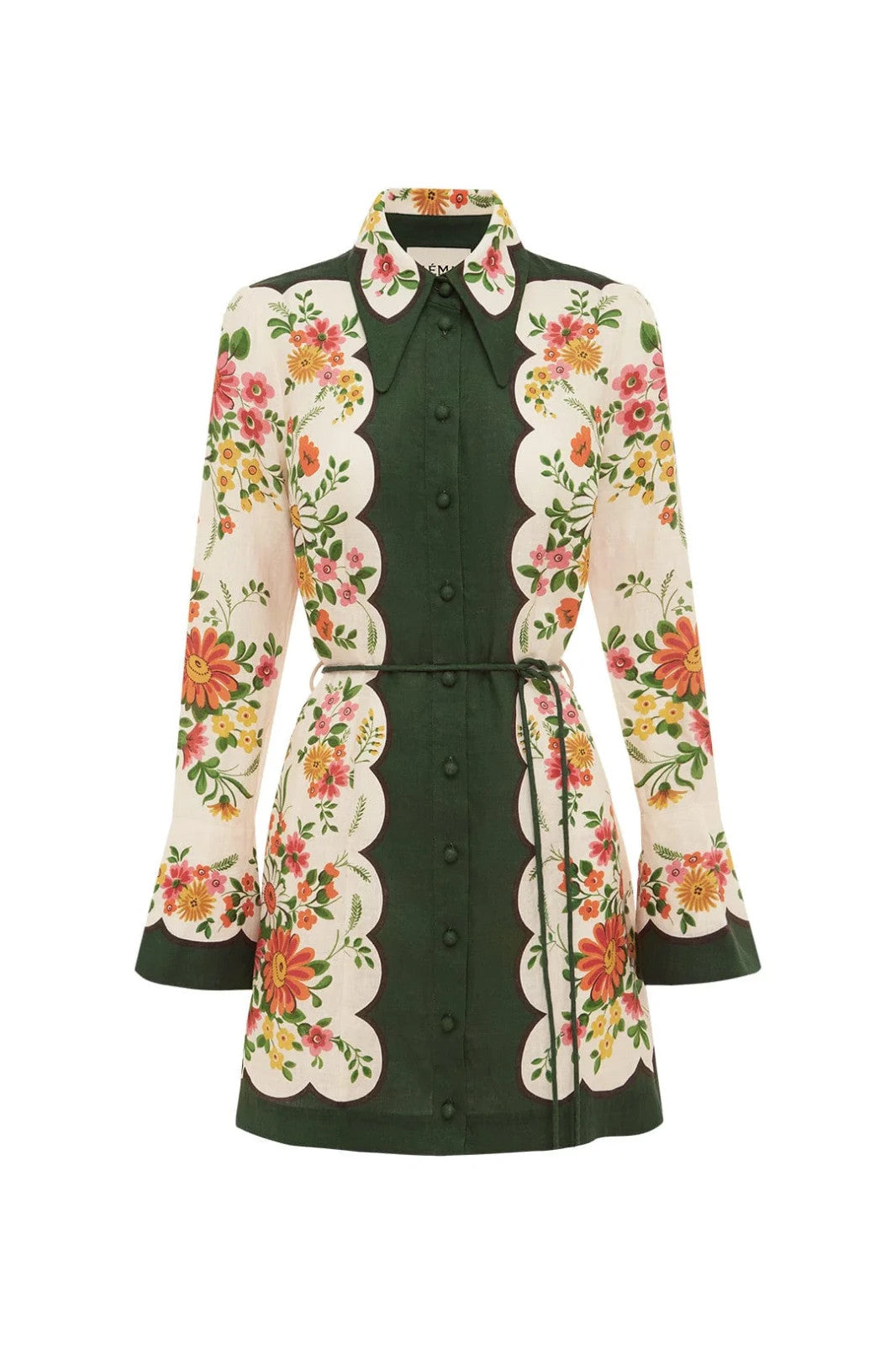 ALEMAIS Elisabetta Mini Dress AU12 US8 Boho Retro Floral Holiday