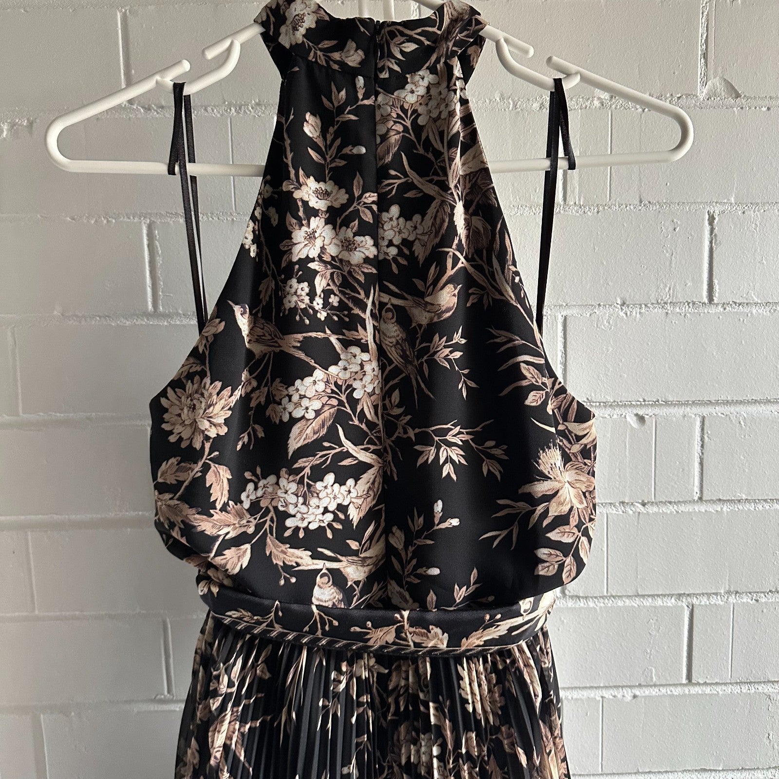 ZIMMERMANN Sunray Pleated Picnic Midi Dress Black Size 2 AU12 US6 Mockingbird