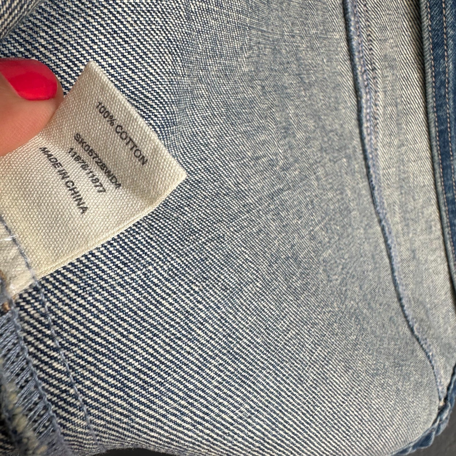 MESHKI Denim Maxi Skirt 100% Cotton XS AU6