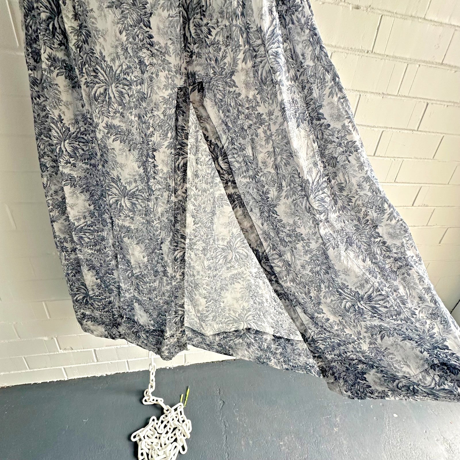 BEC & BRIDGE Arianne Midi Skirt AU12 US8 Toile De jouy porcelain blue ivory