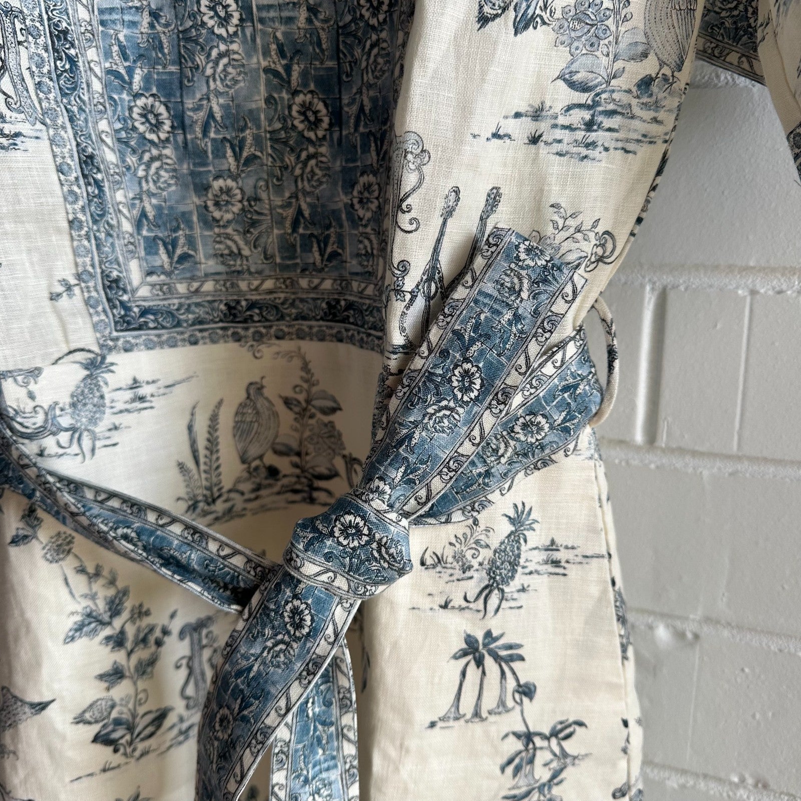 ALEMAIS Casa Linen Mini Shirt Dress AU8 US4 Shift Holiday Coastal