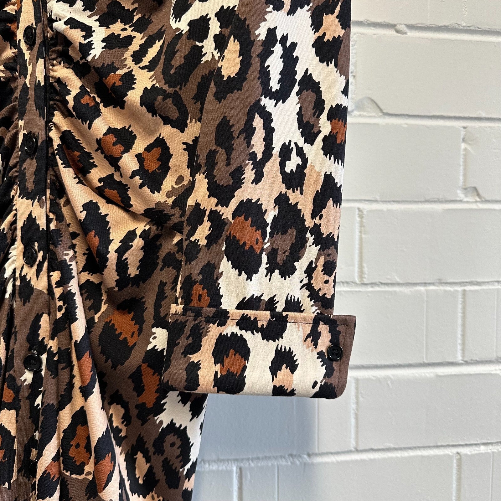 DIANE VON FURSTENBERG Sheska Dress AU6 US2 Leopard Print BNWT