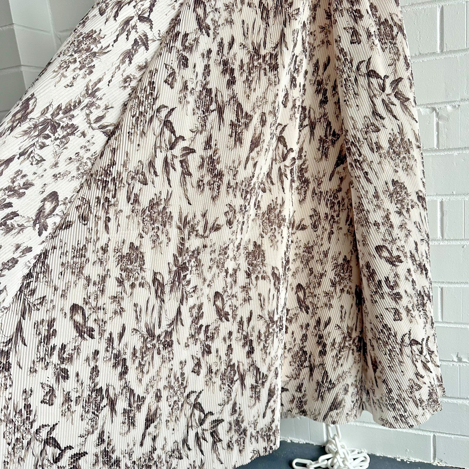 ZIMMERMANN Bird Toile Pleated Set Size 3 AU12 US 10 Crop Top + Midi Skirt BNWT