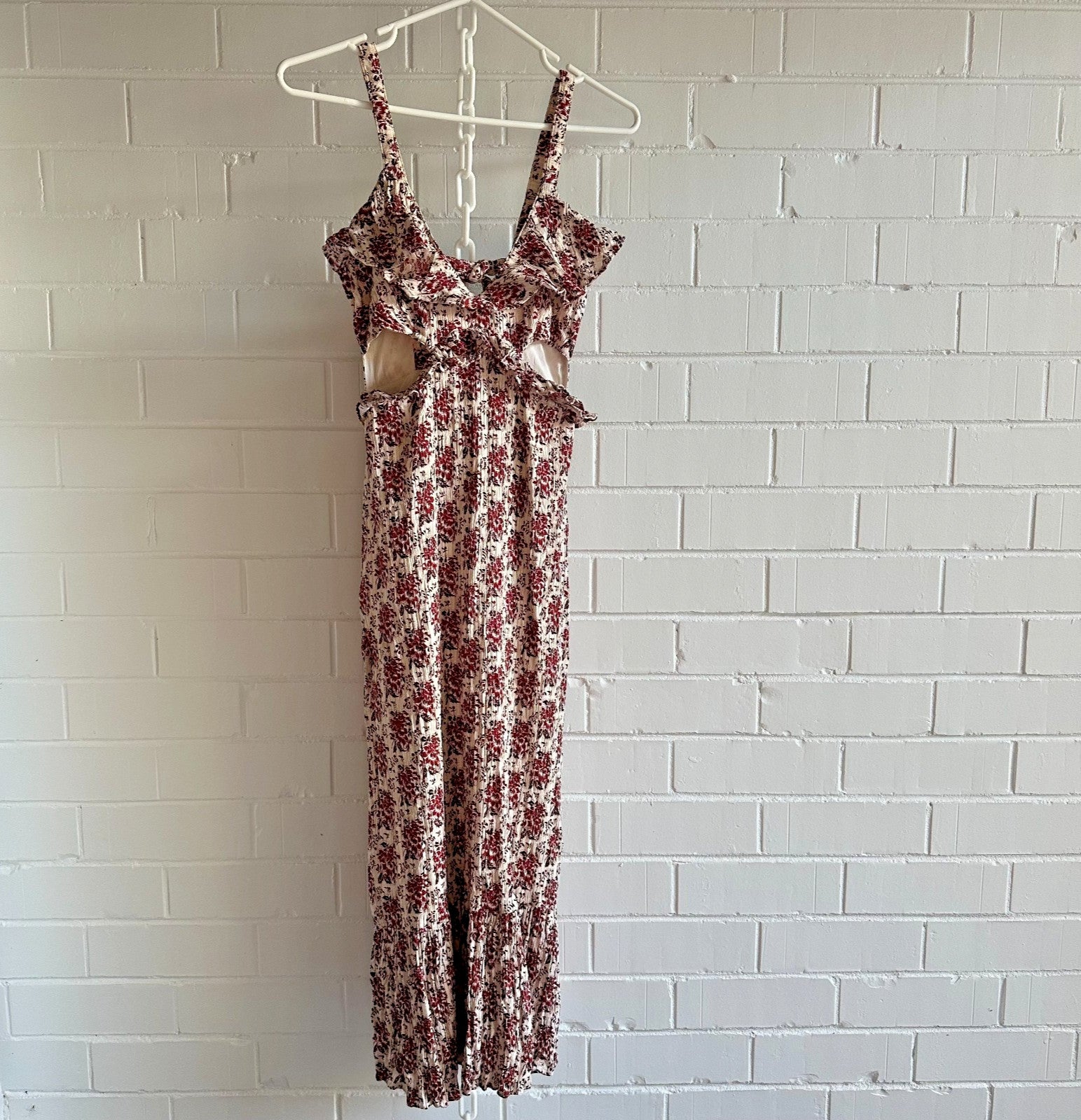 SIR The Label Dress Size 1 AU8 US4 Flore Cutout Maxi Floral Ruffle Holiday