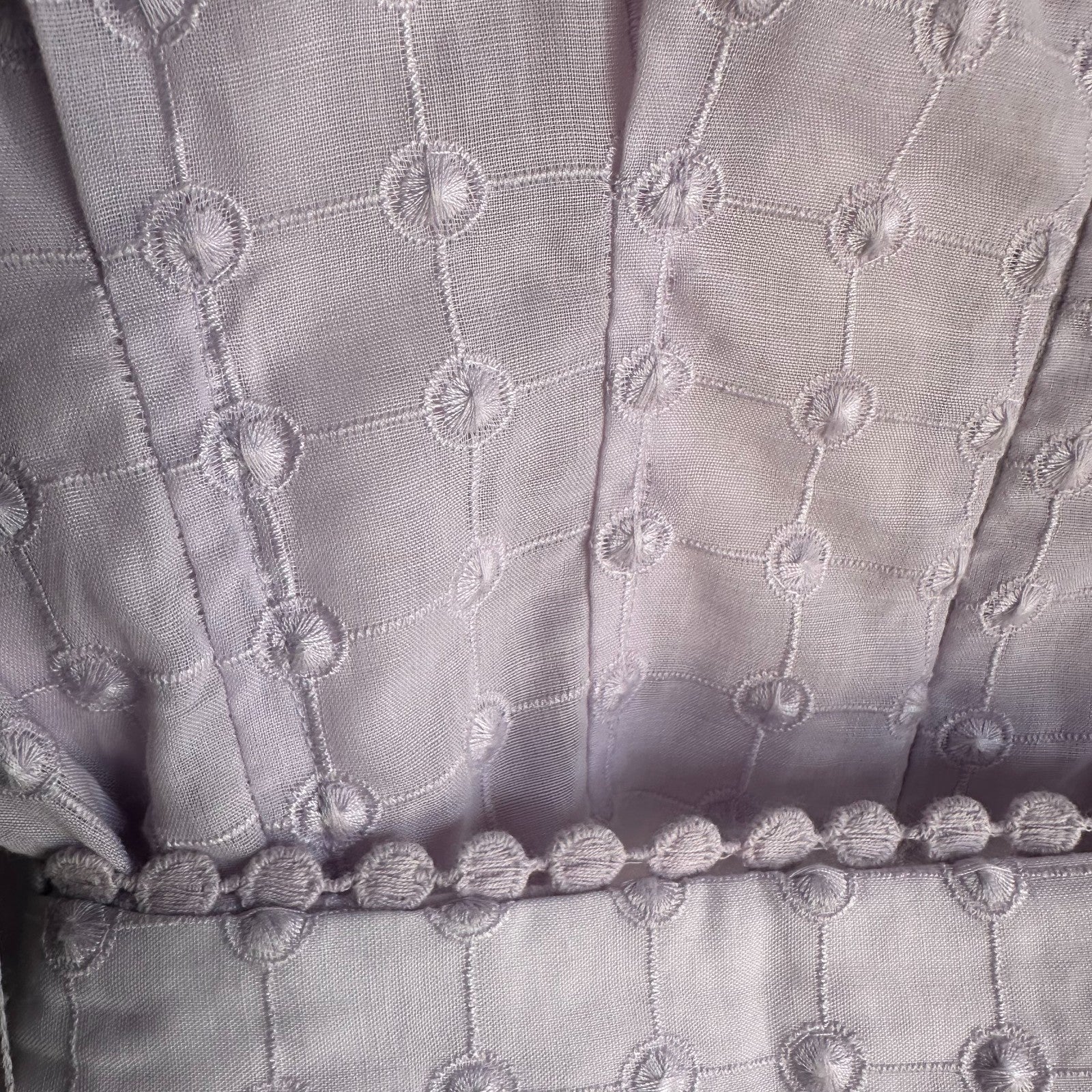 SABO  Belted Larose Mini Dress Size L AU12 US8 Lilac ¾ Sleeve