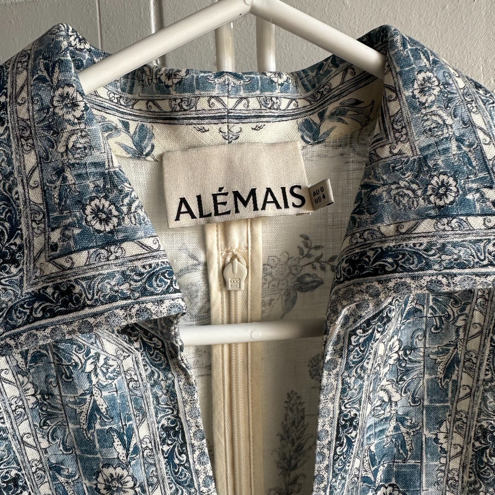 ALEMAIS Casa Linen Mini Shirt Dress AU8 US4 Shift Holiday Coastal