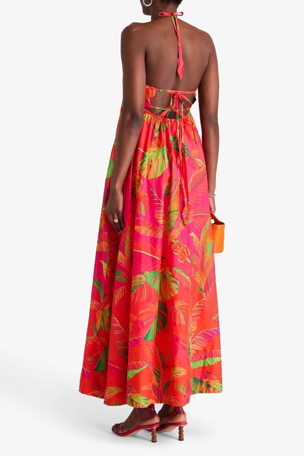 FARM RIO Ombre Forest Maxi Dress L-XL AU14 Colourful Tropical Print Resort BNWT