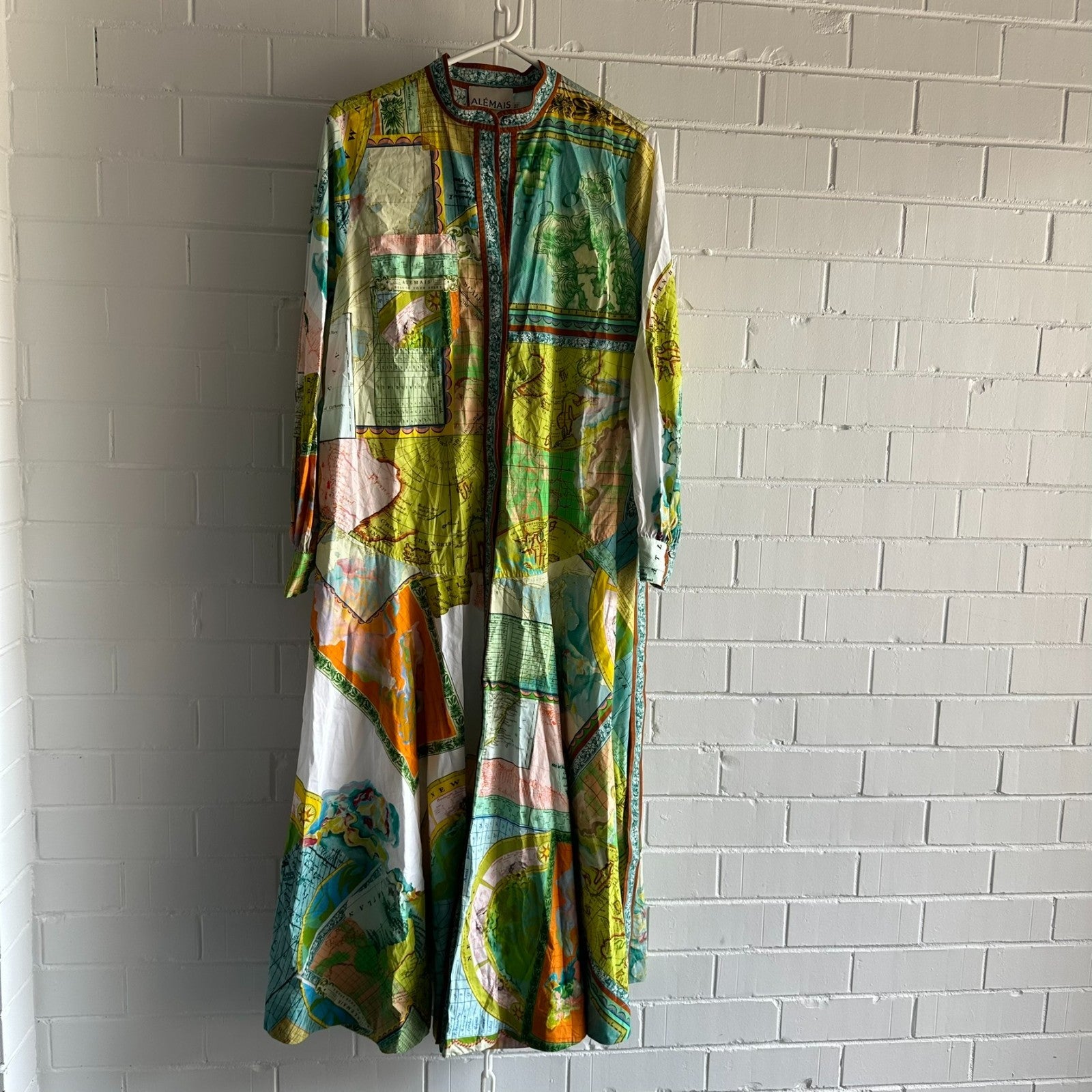 ALEMAIS Atlas Long sleeve Maxi Shirtdress AU10 Organic Cotton