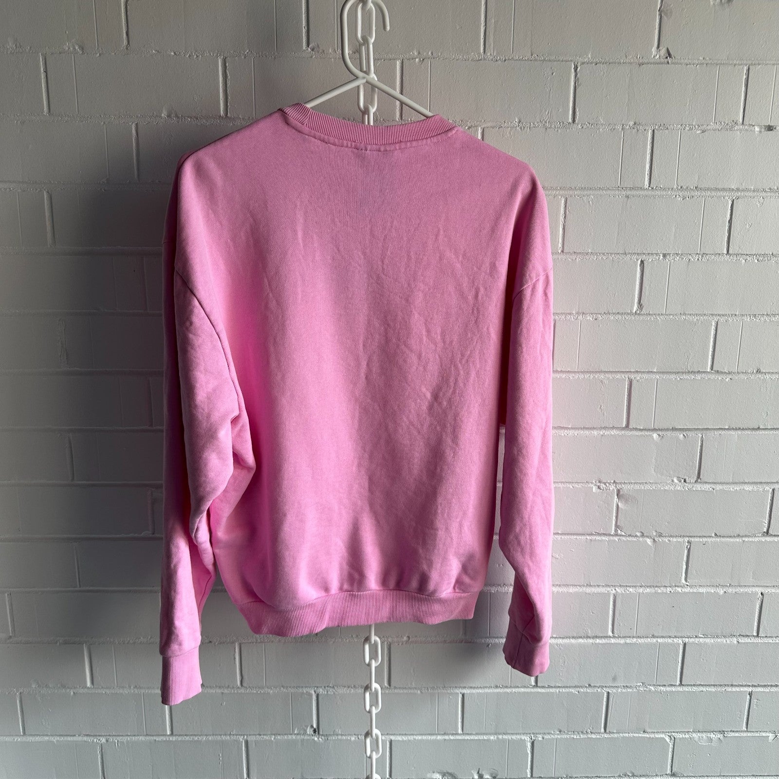 COLLUSION OVERSIZED SWEATER  Size S Pink Embroidered