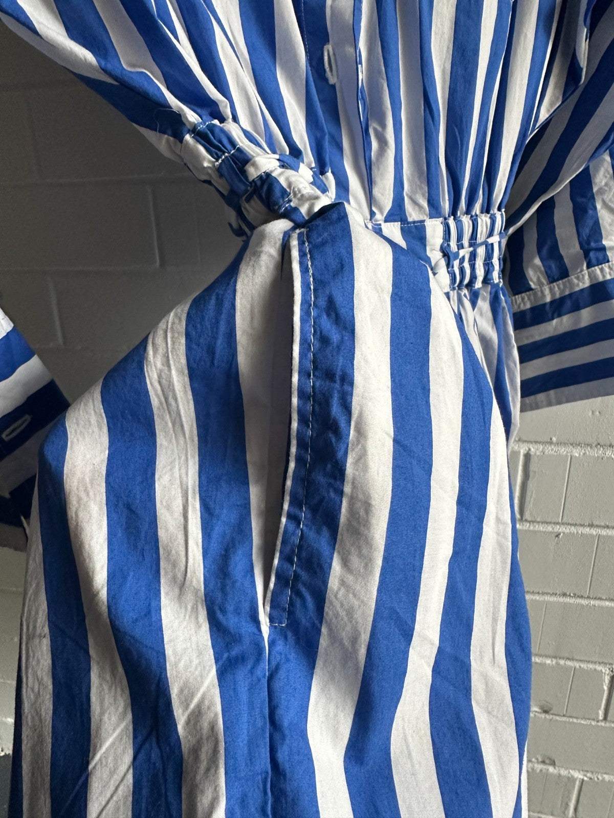 ANTHROPOLOGIE X FAITHFULL THE BRAND Isole Playsuit Size AU8 Cotton Stripe