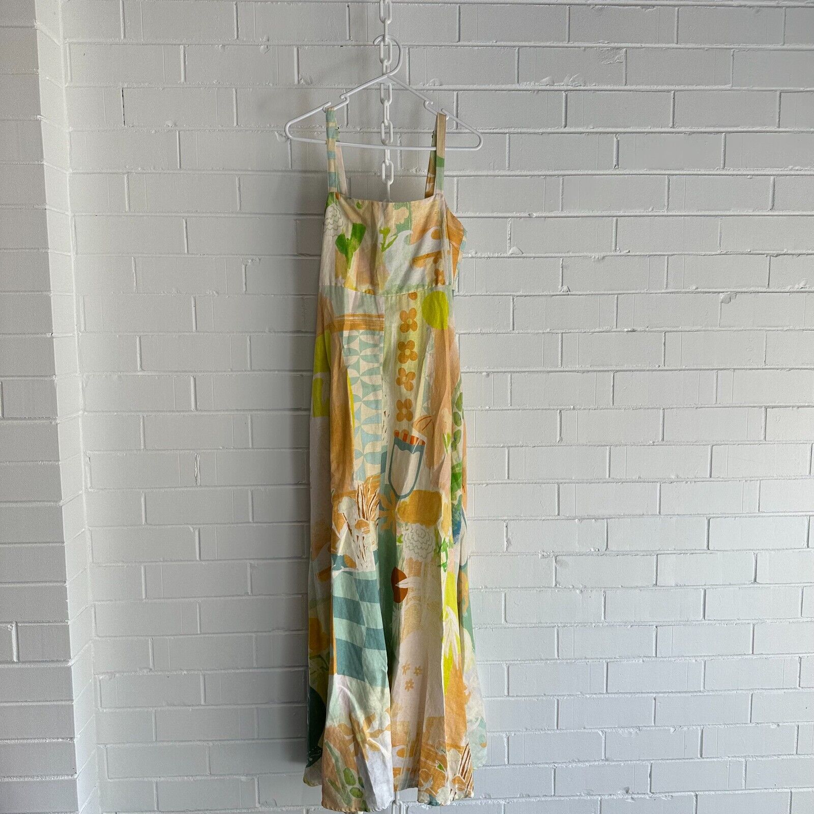 WALNUT MELBOURNE Milan Linen Maxi Dress Size AU8 US4