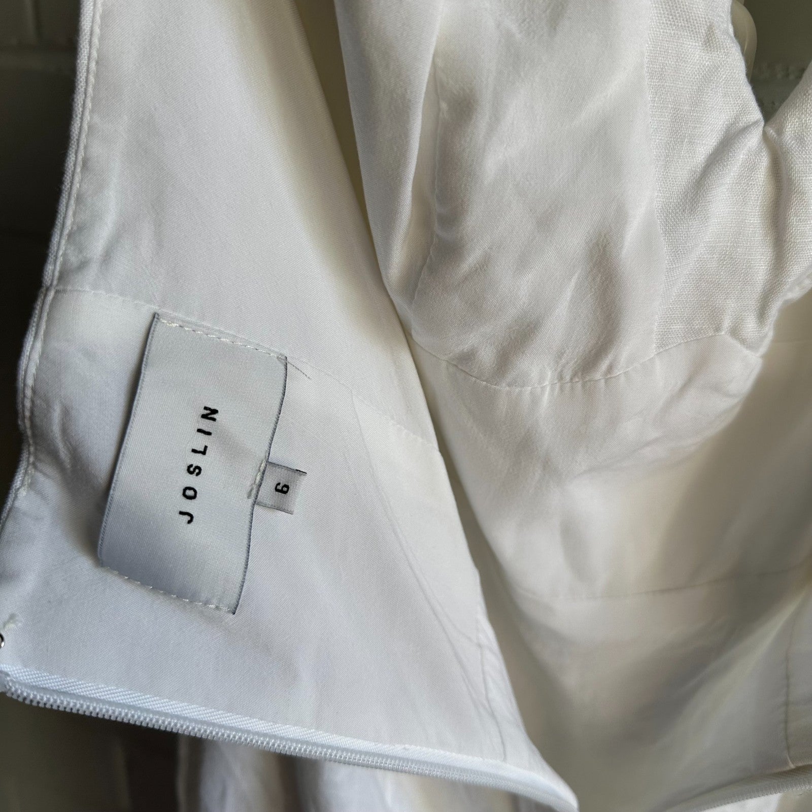 JOSLIN x ANTHROPOLOGIE Sleeveless Shirtdress Midi AU6 US2 White Linen collared