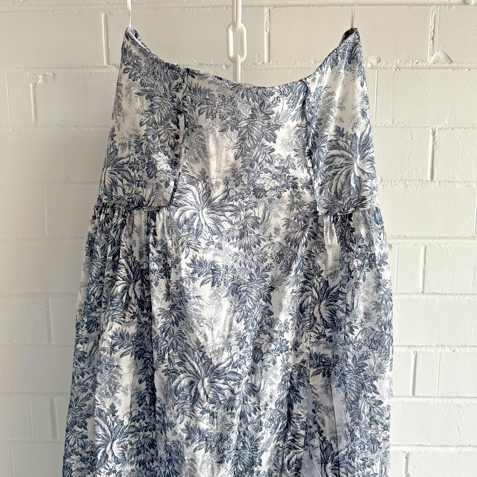 BEC & BRIDGE Arianne Midi Skirt AU12 US8 Toile De jouy porcelain blue ivory