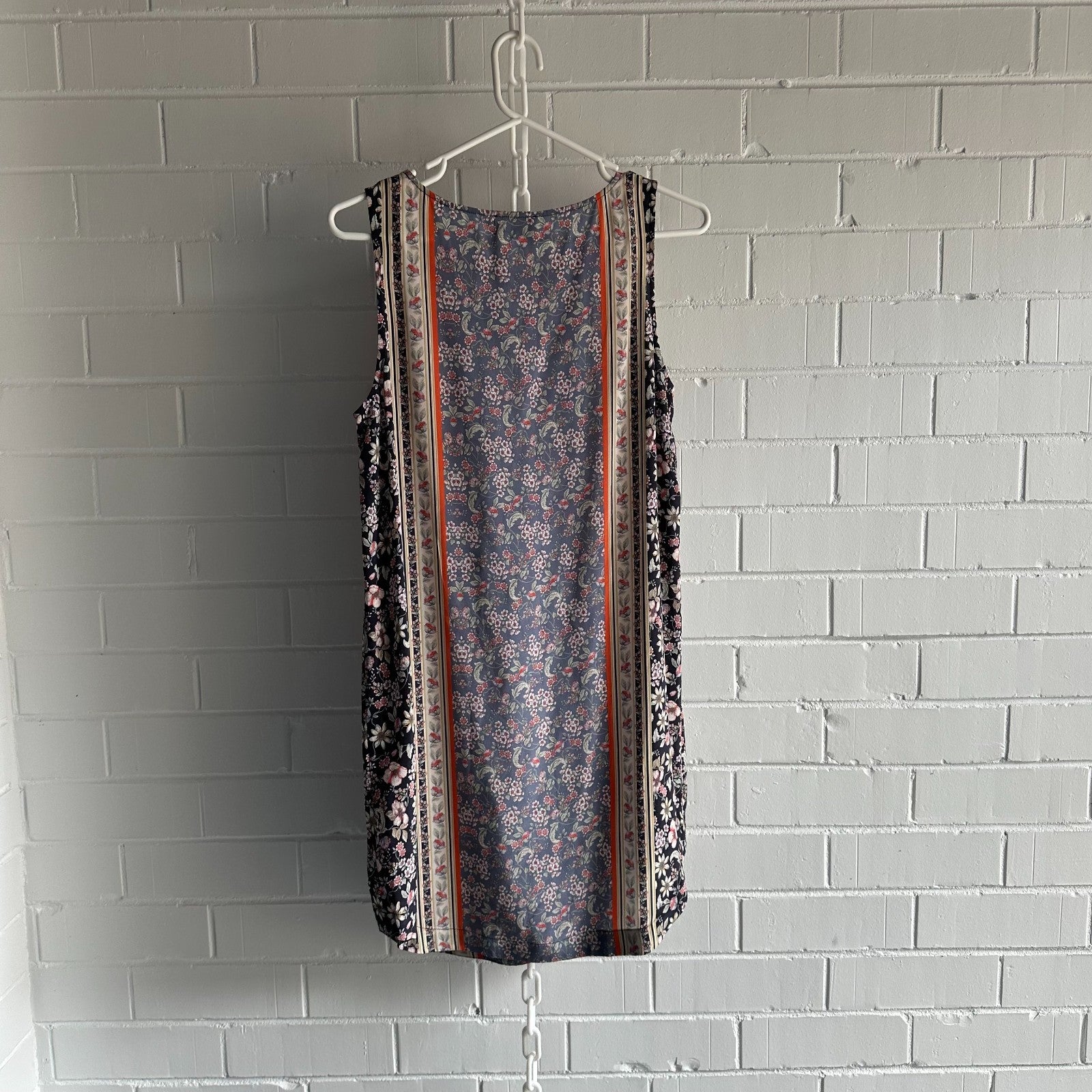 KACHEL Silk Shift Dress AU12 patchwork print Sleeveless