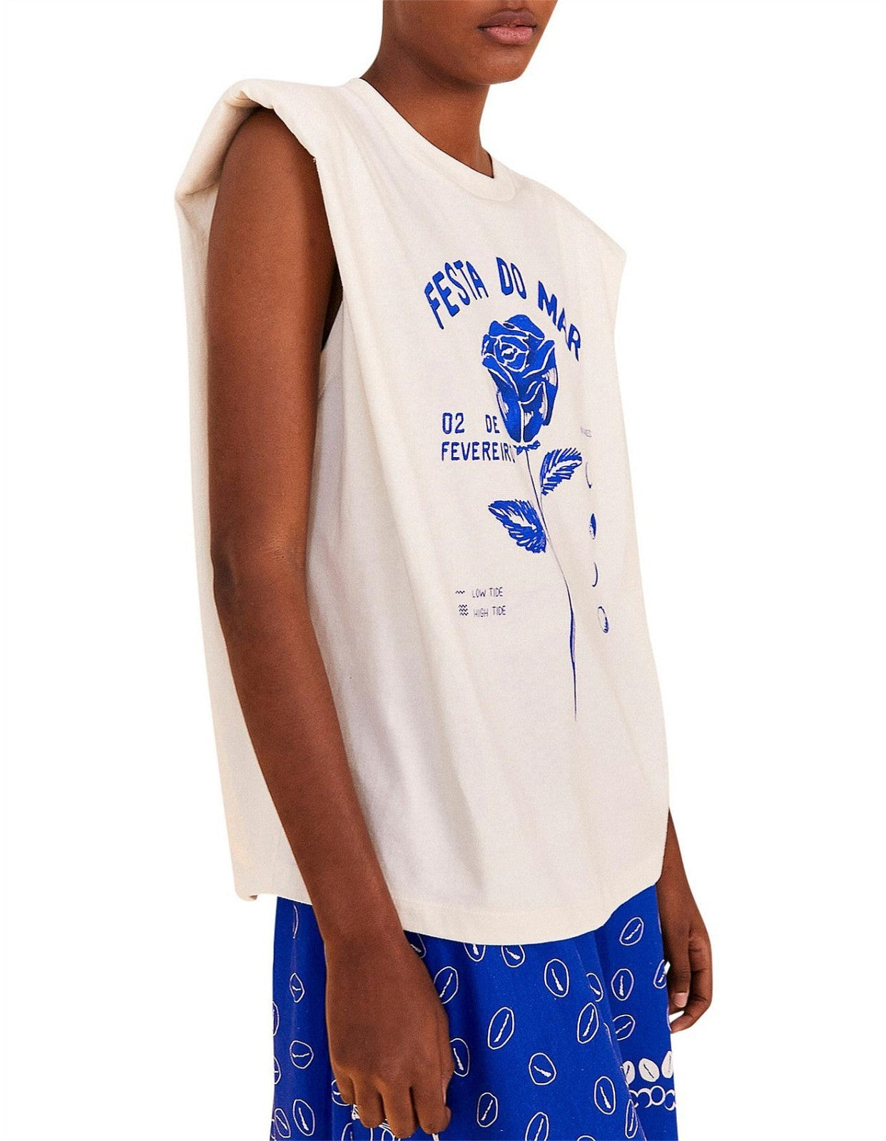 FARM RIO X Alberto Pitta Festa Do Mar Women’s T-shirt Size M AU10 US6 Holiday