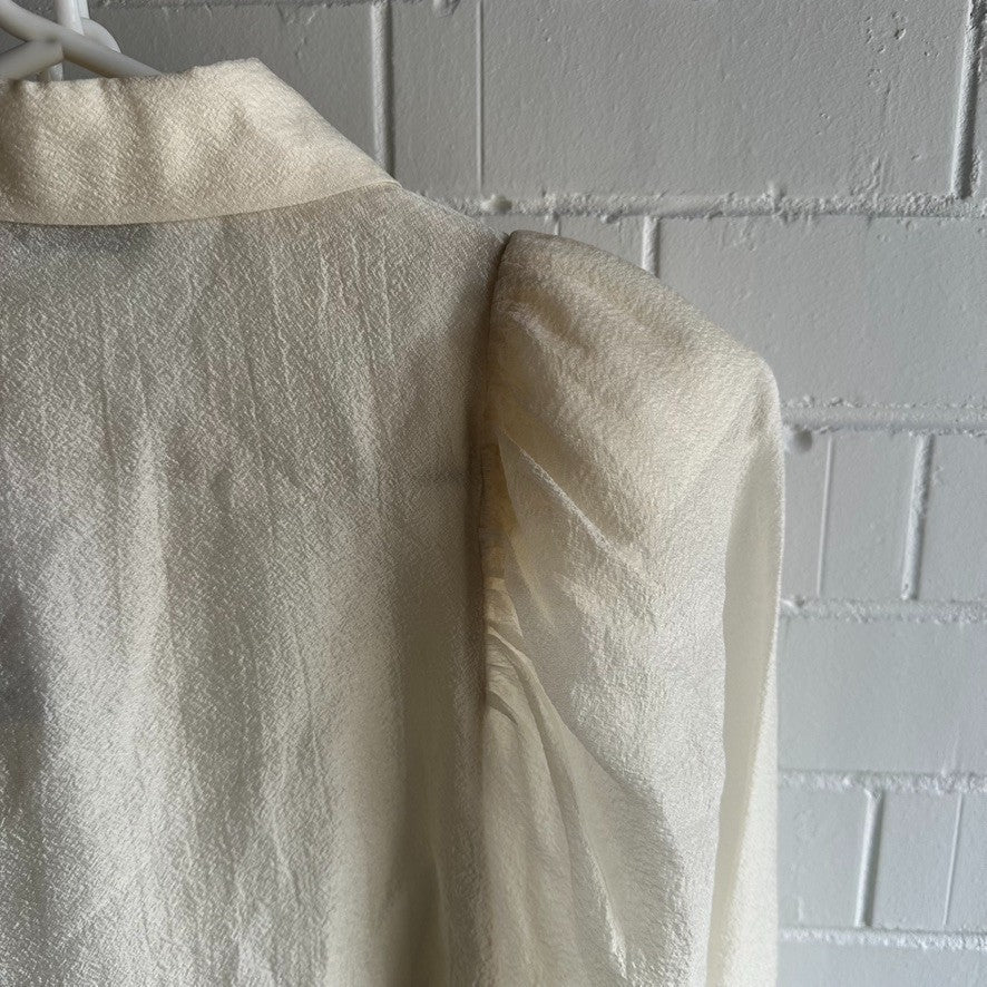 & OTHER STORIES Mirage Ivory Collared Blouse Shirt AU10 US6 Chic Long slv BNWT