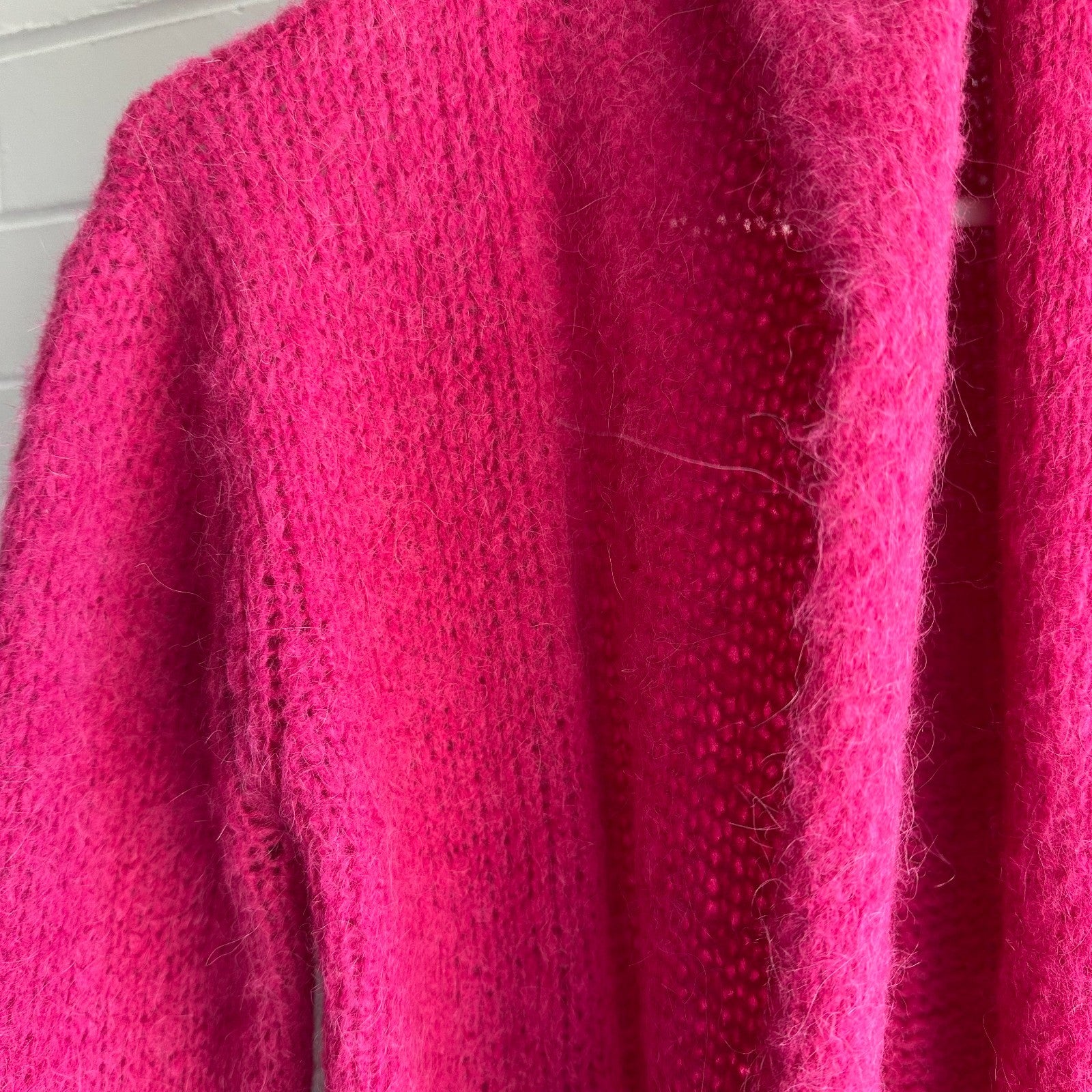 SASS & BIDE The Revolution Longline Cardigan Size XS AU6-8 Hotpink Alpaca