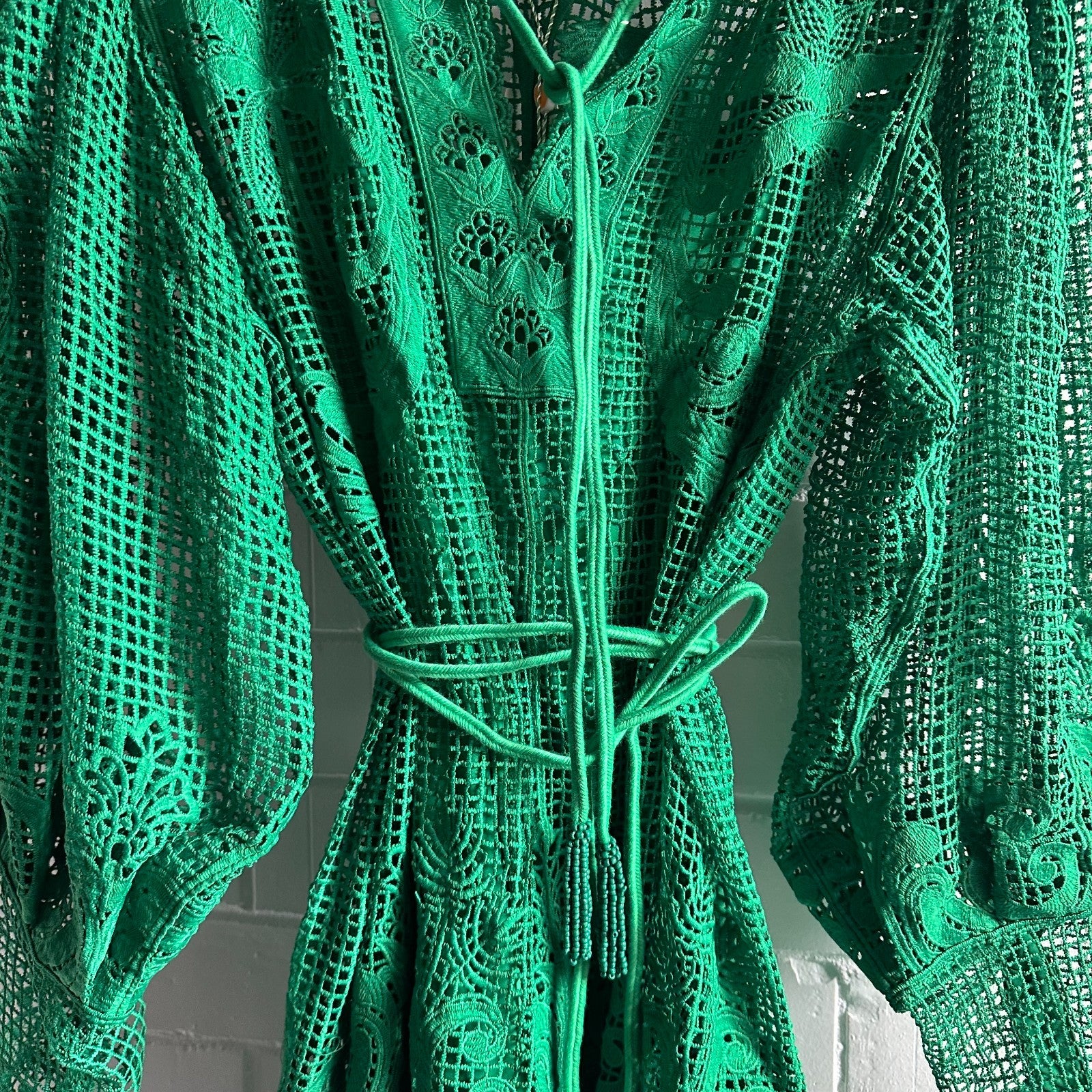 FARM RIO Tropical flight Mini Dress Size M AU10 US6 Bright Green BNWT
