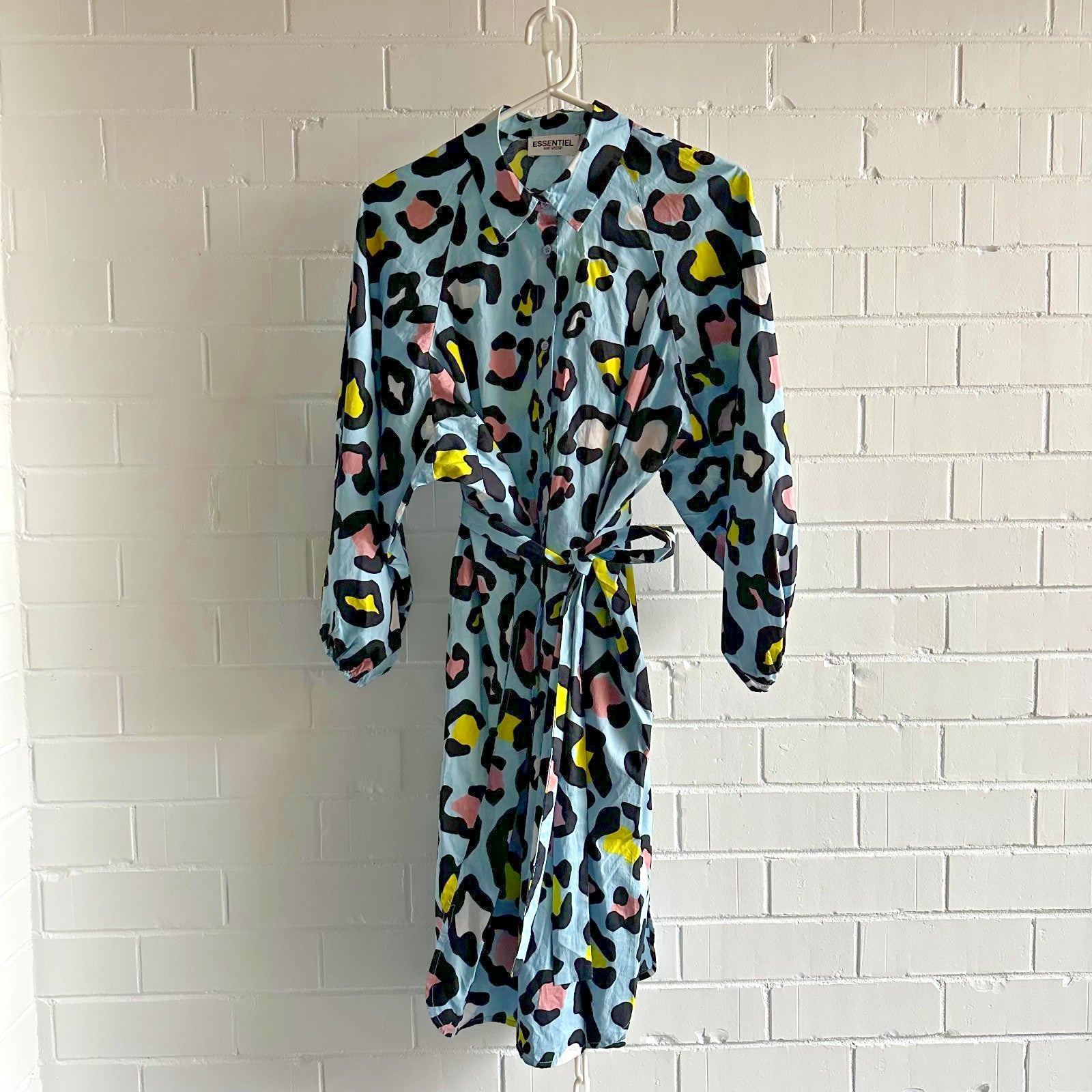 ESSENTIAL ANTWERP Zorn Leopard Print Shirtdress Size M AU12-14, US8-10