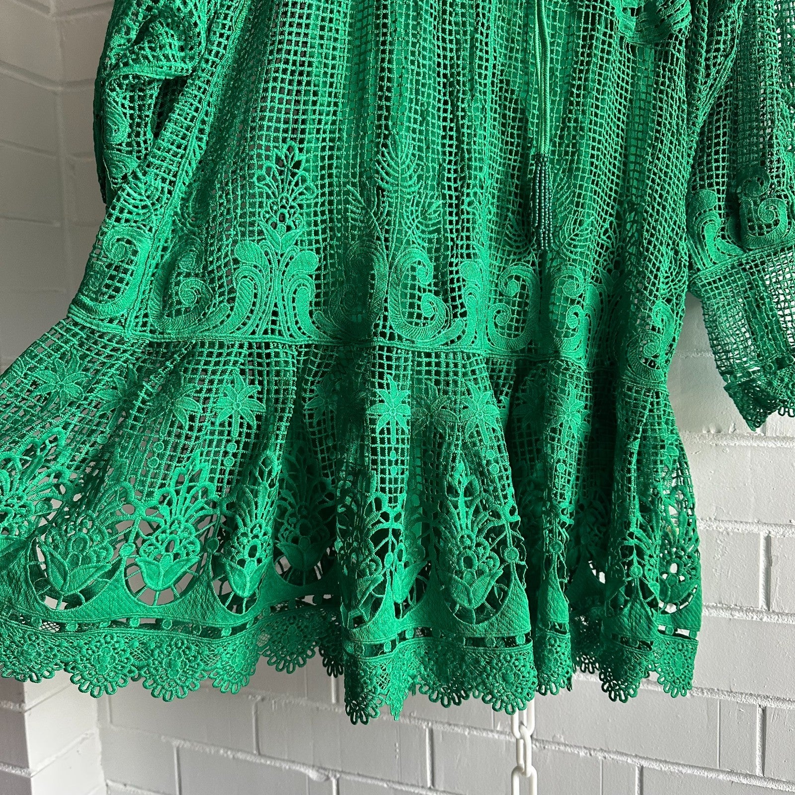 FARM RIO Tropical flight Mini Dress Size M AU10 US6 Bright Green BNWT