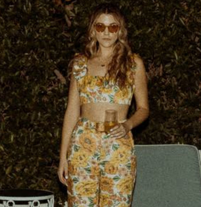 ZIMMERMANN Poppy Frill Sunshine Floral Set Size1 AU8-10  Top + Pant