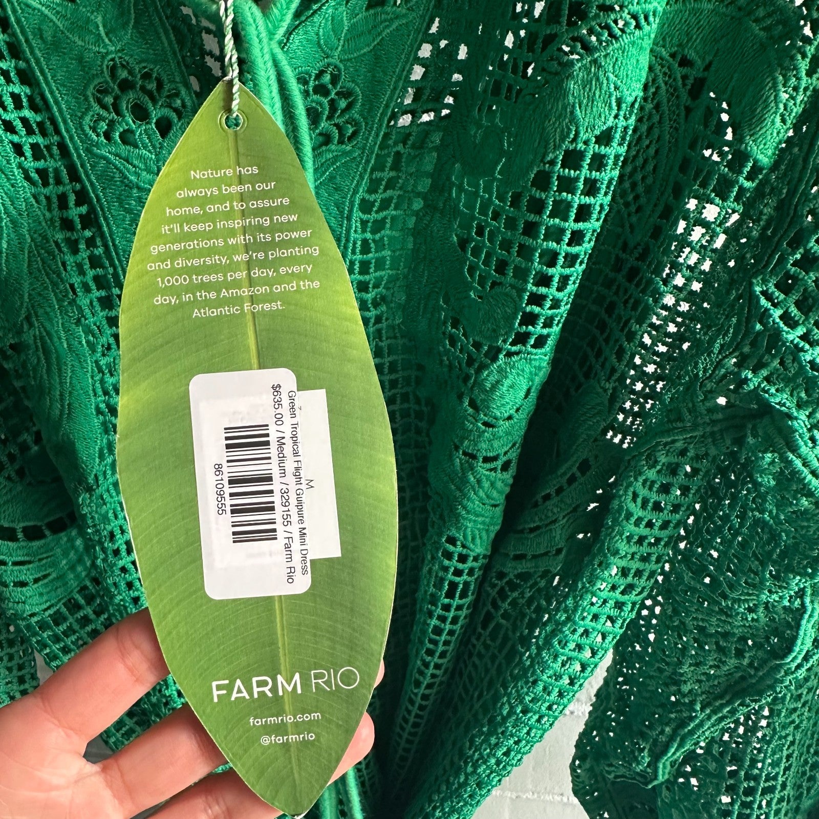 FARM RIO Tropical flight Mini Dress Size M AU10 US6 Bright Green BNWT