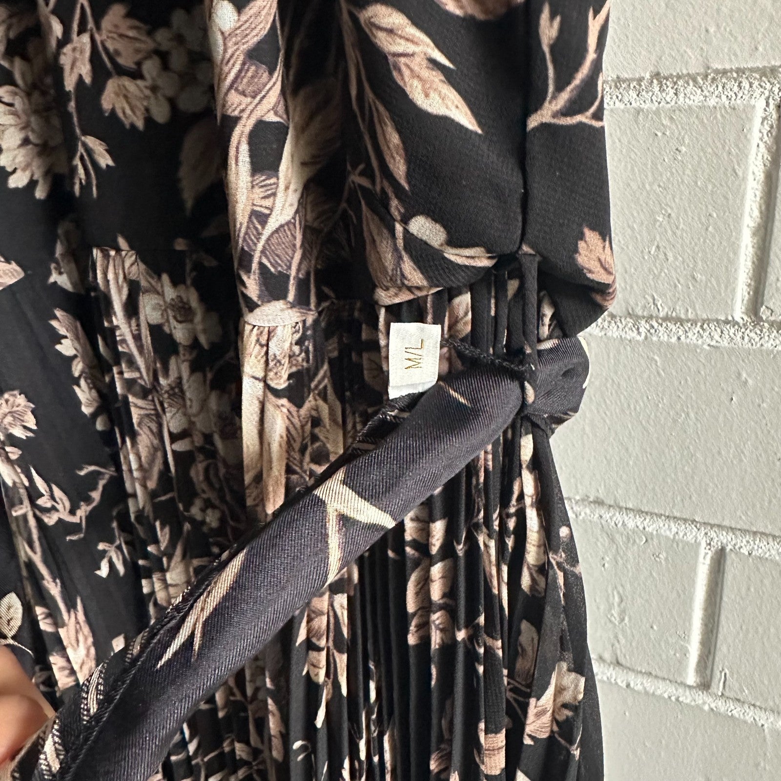 ZIMMERMANN Sunray Pleated Picnic Midi Dress Black Size 2 AU12 US6 Mockingbird