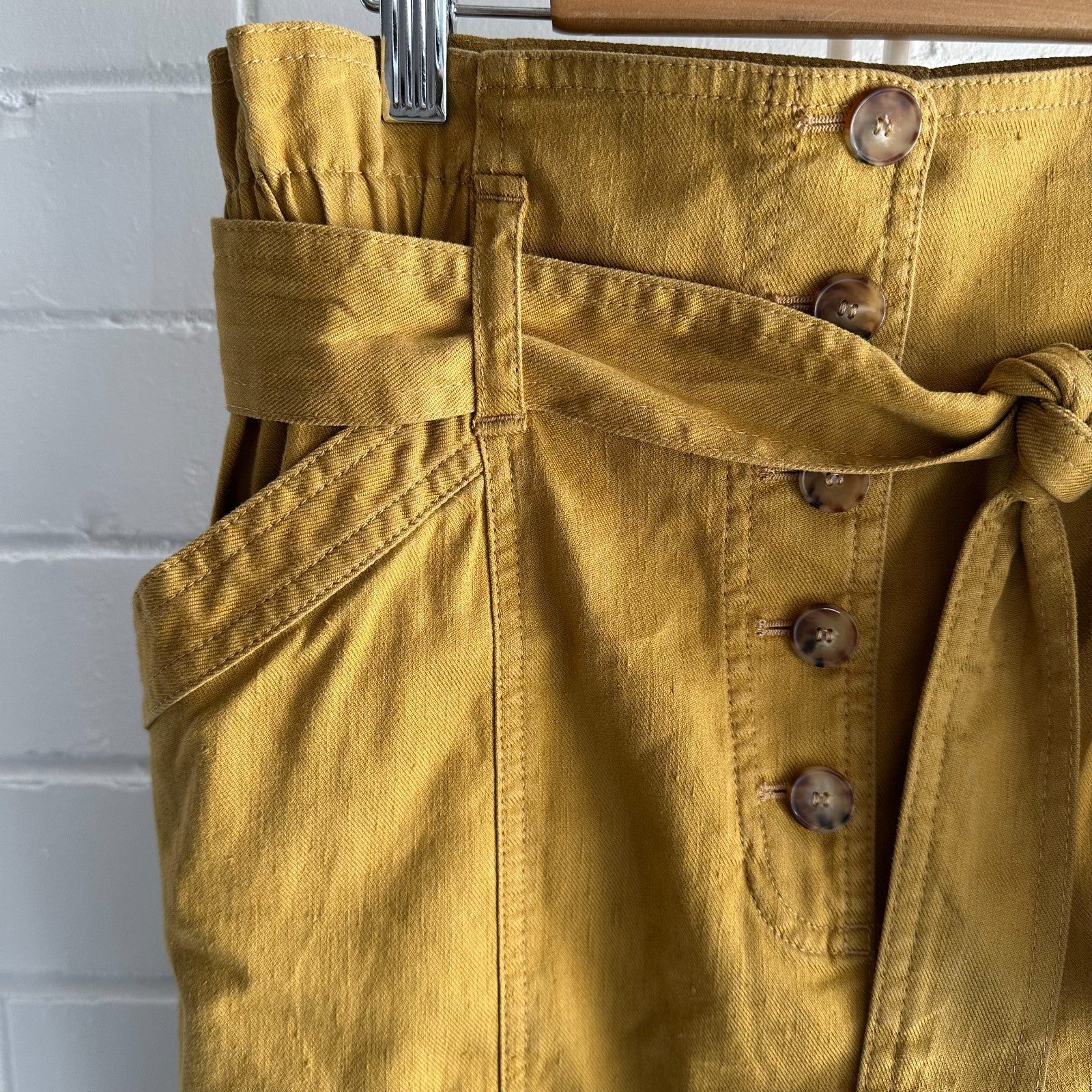 SEZANE Arthur Trouser EU40 AU12 US8 Saffron Paperbag waist BNWT