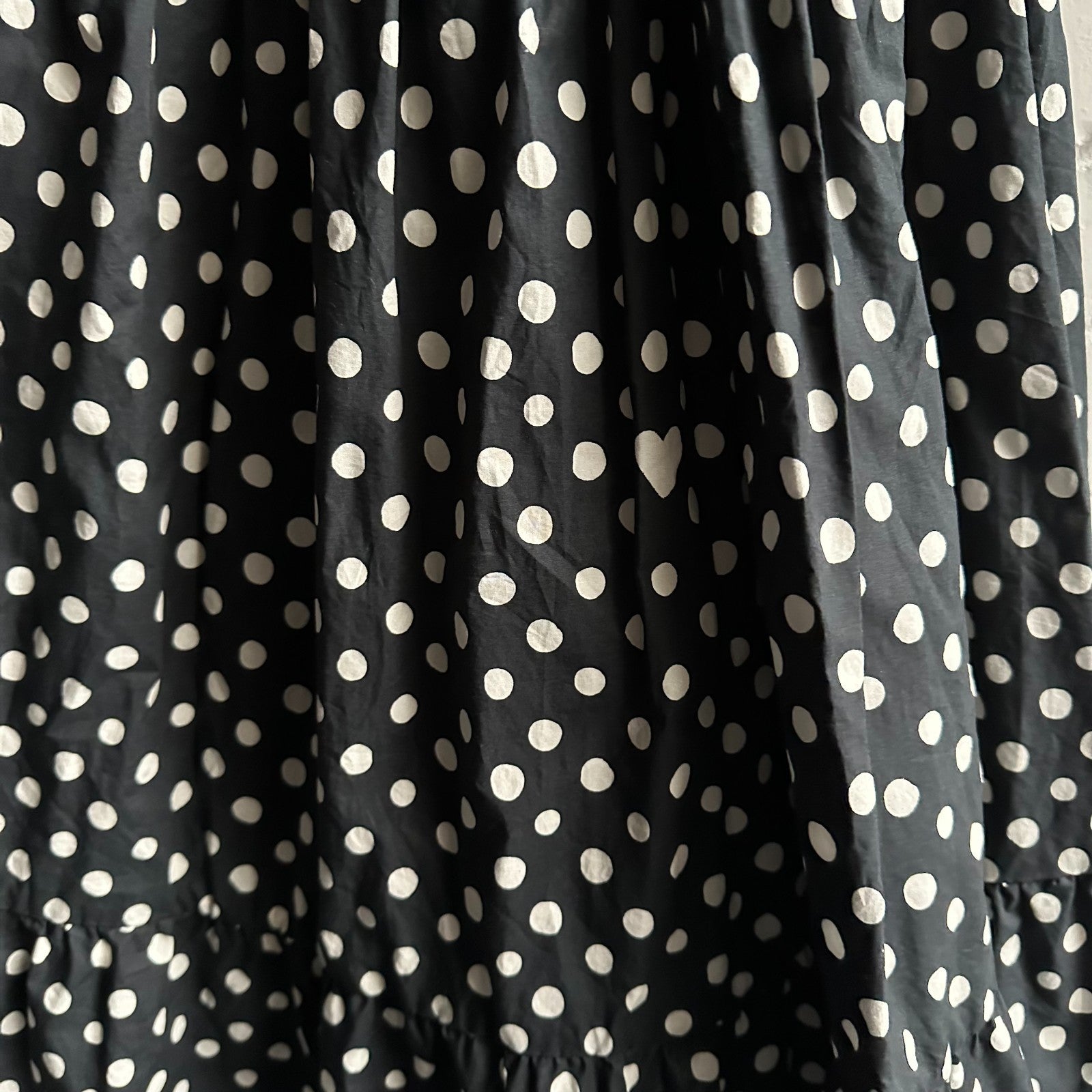 CARA CARA NYC Margarita Midi Dress AU14 US10 Monochromatic Cotton Polka dot