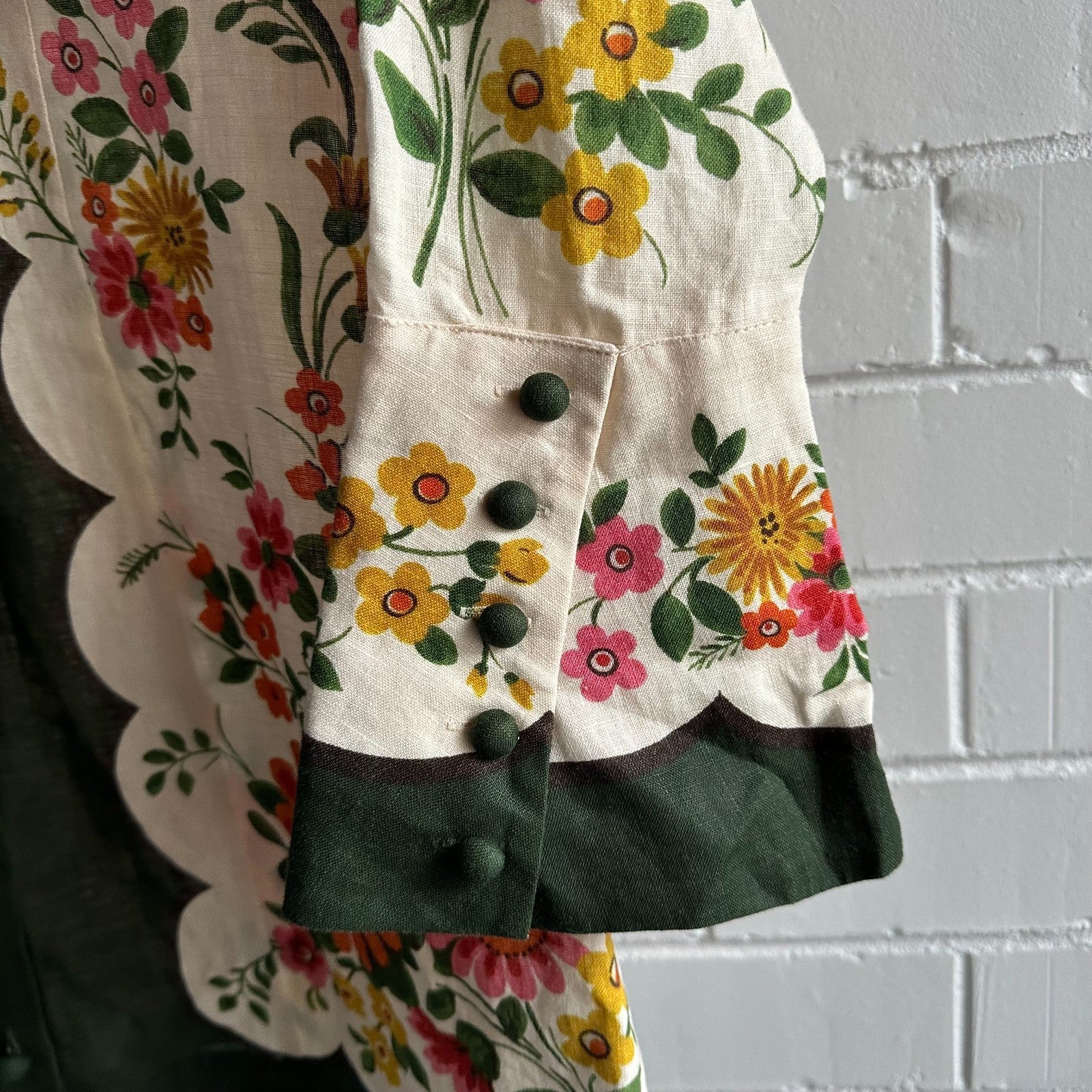 ALEMAIS Elisabetta Mini Dress AU12 US8 Boho Retro Floral Holiday