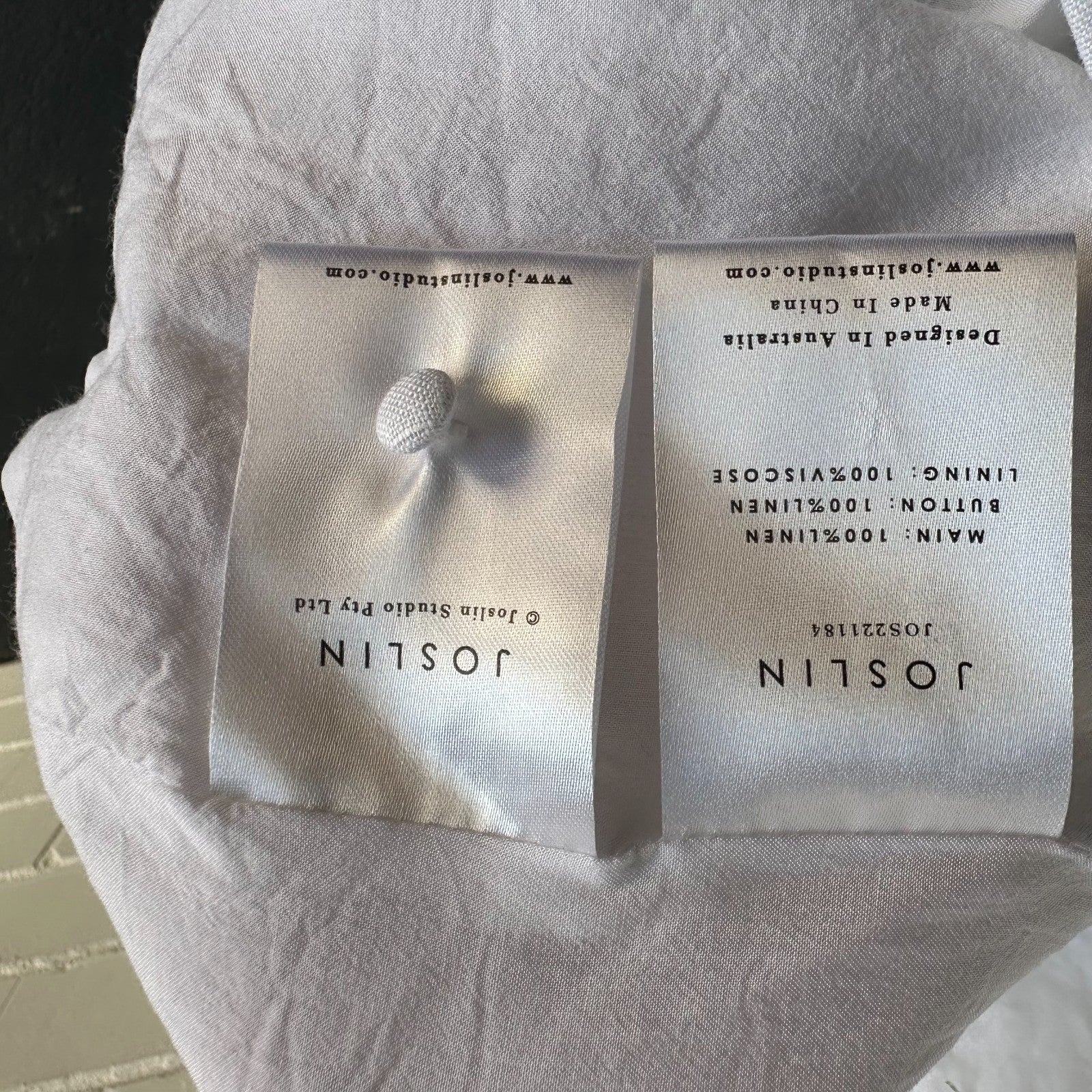 JOSLIN x ANTHROPOLOGIE Sleeveless Shirtdress Midi AU6 US2 White Linen collared