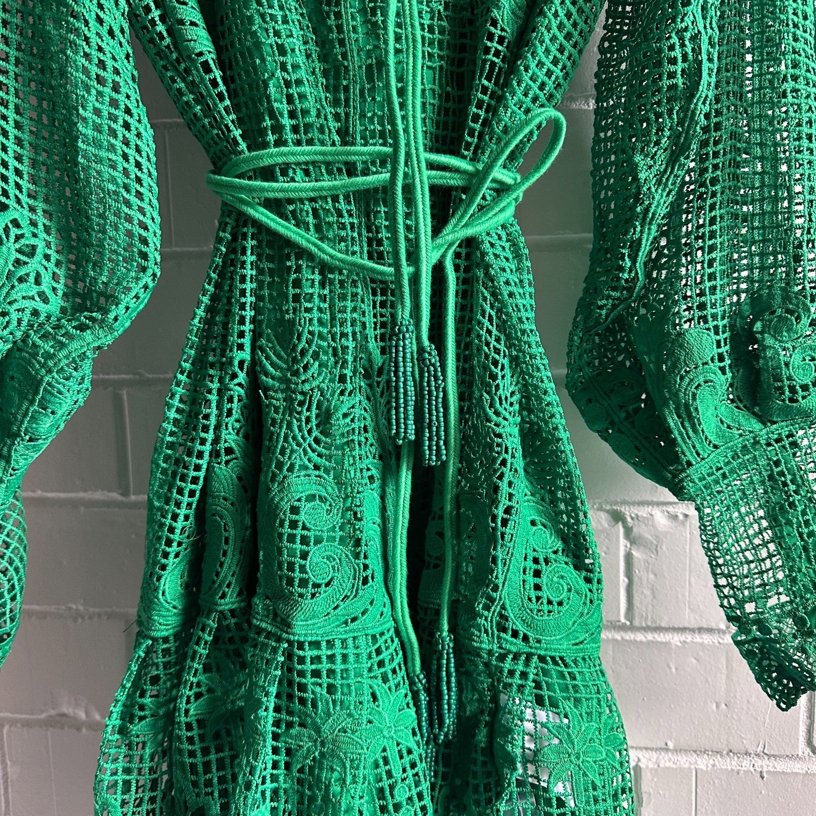 FARM RIO Tropical flight Mini Dress Size M AU10 US6 Bright Green BNWT