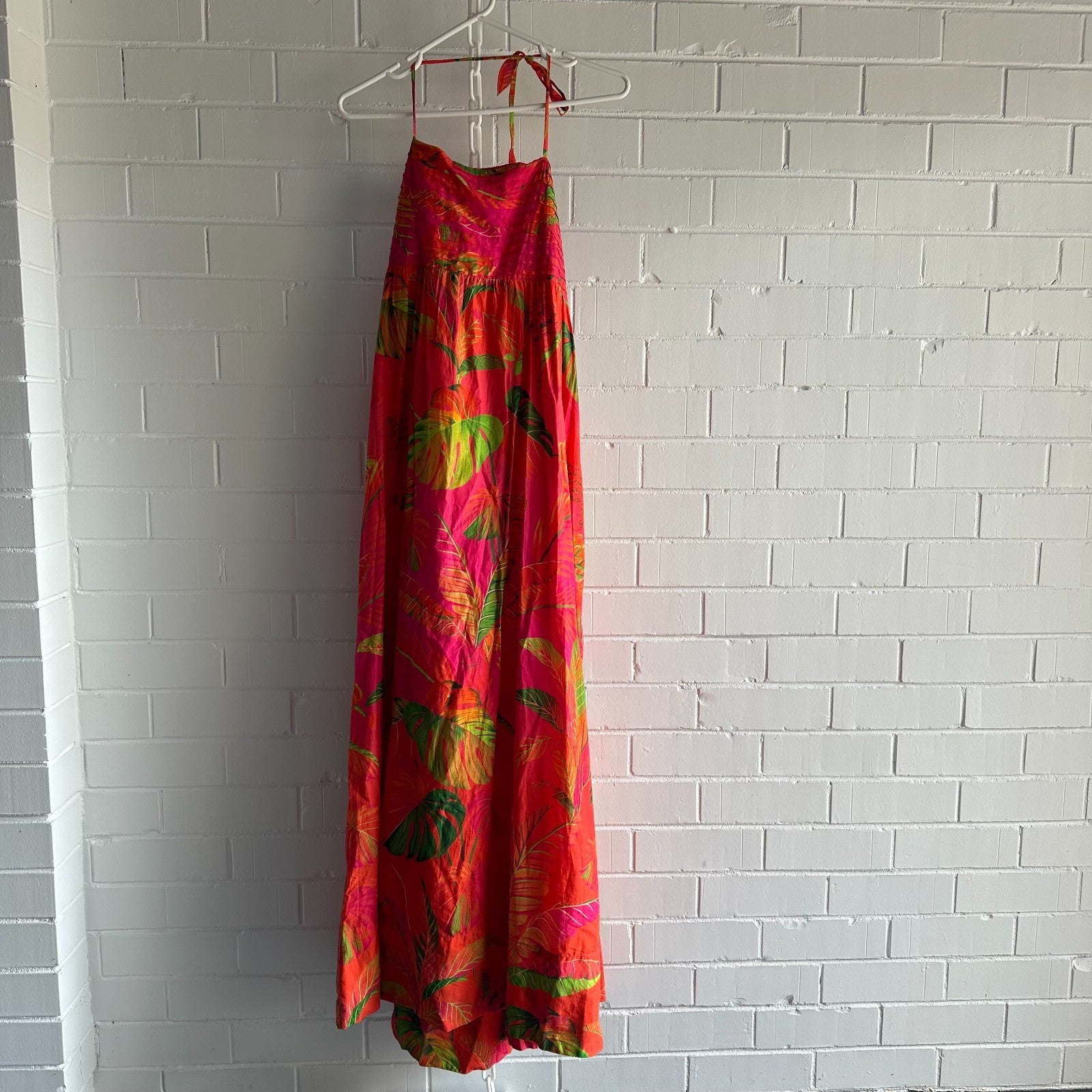FARM RIO Ombre Forest Maxi Dress L-XL AU14 Colourful Tropical Print Resort BNWT