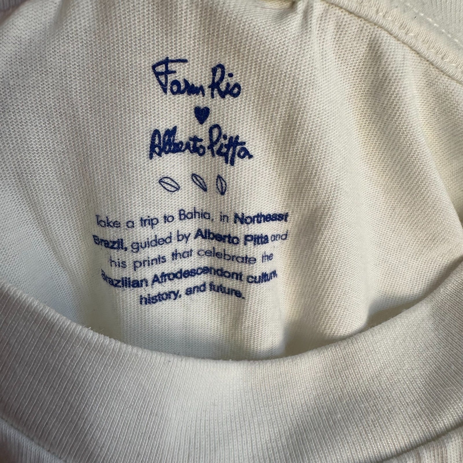 FARM RIO X Alberto Pitta Festa Do Mar Women’s T-shirt Size M AU10 US6 Holiday