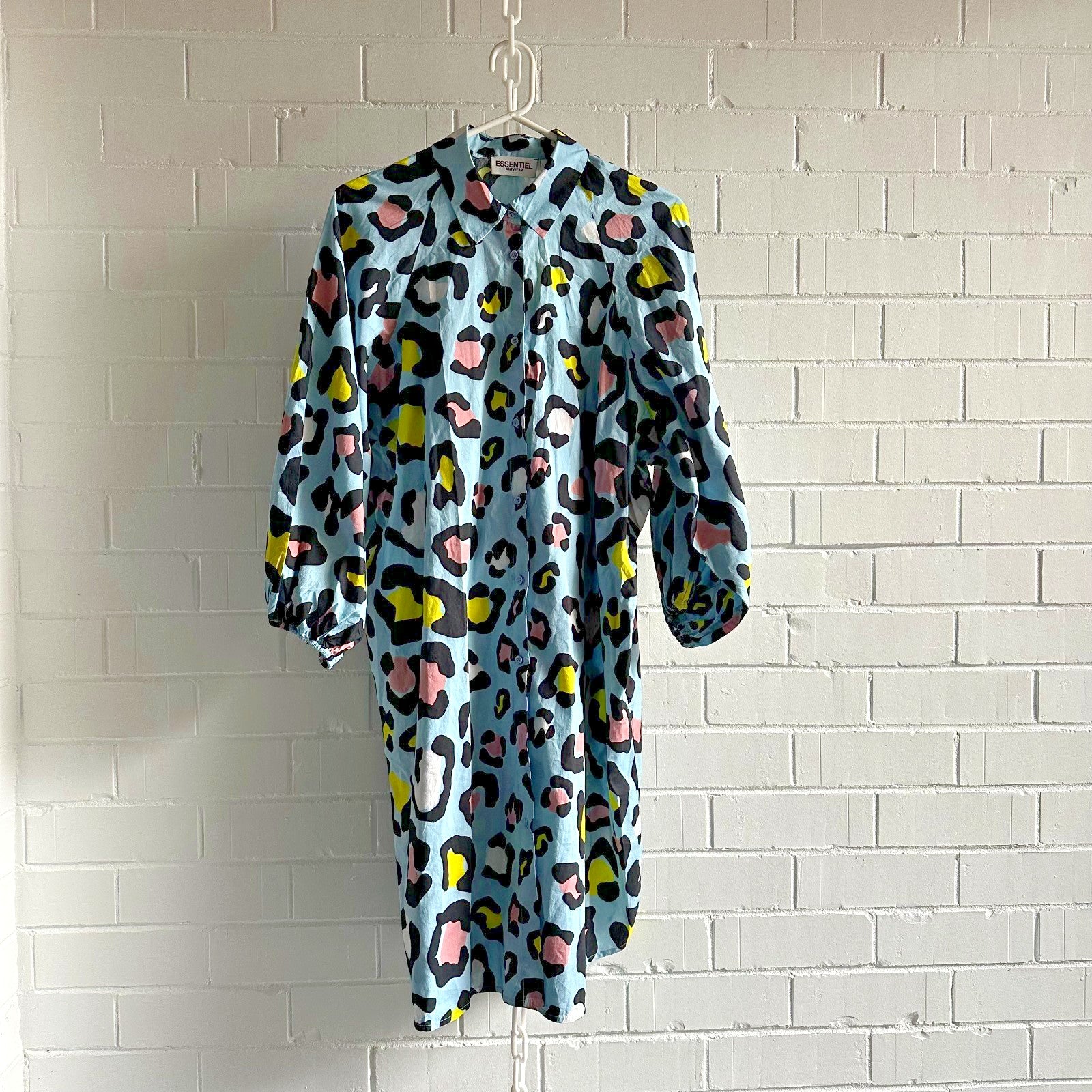 ESSENTIAL ANTWERP Zorn Leopard Print Shirtdress Size M AU12-14, US8-10