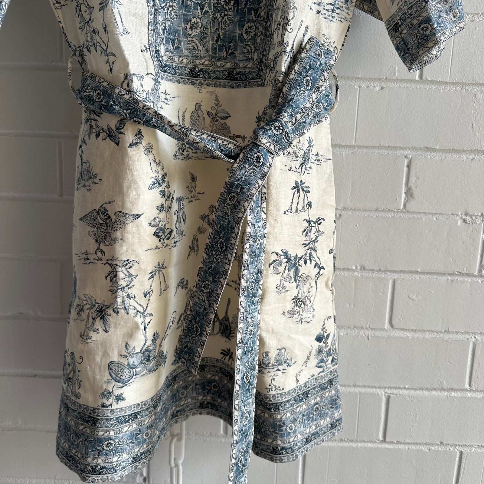 ALEMAIS Casa Linen Mini Shirt Dress AU8 US4 Shift Holiday Coastal