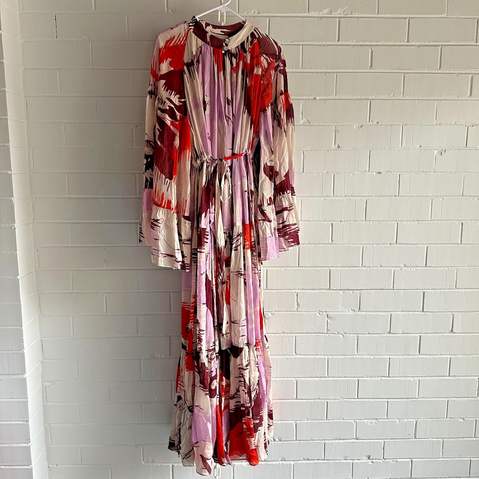 LEE MATHEWS Audrey Silk blend Maxi Dress Size 1 AU8 US4 Billowy
