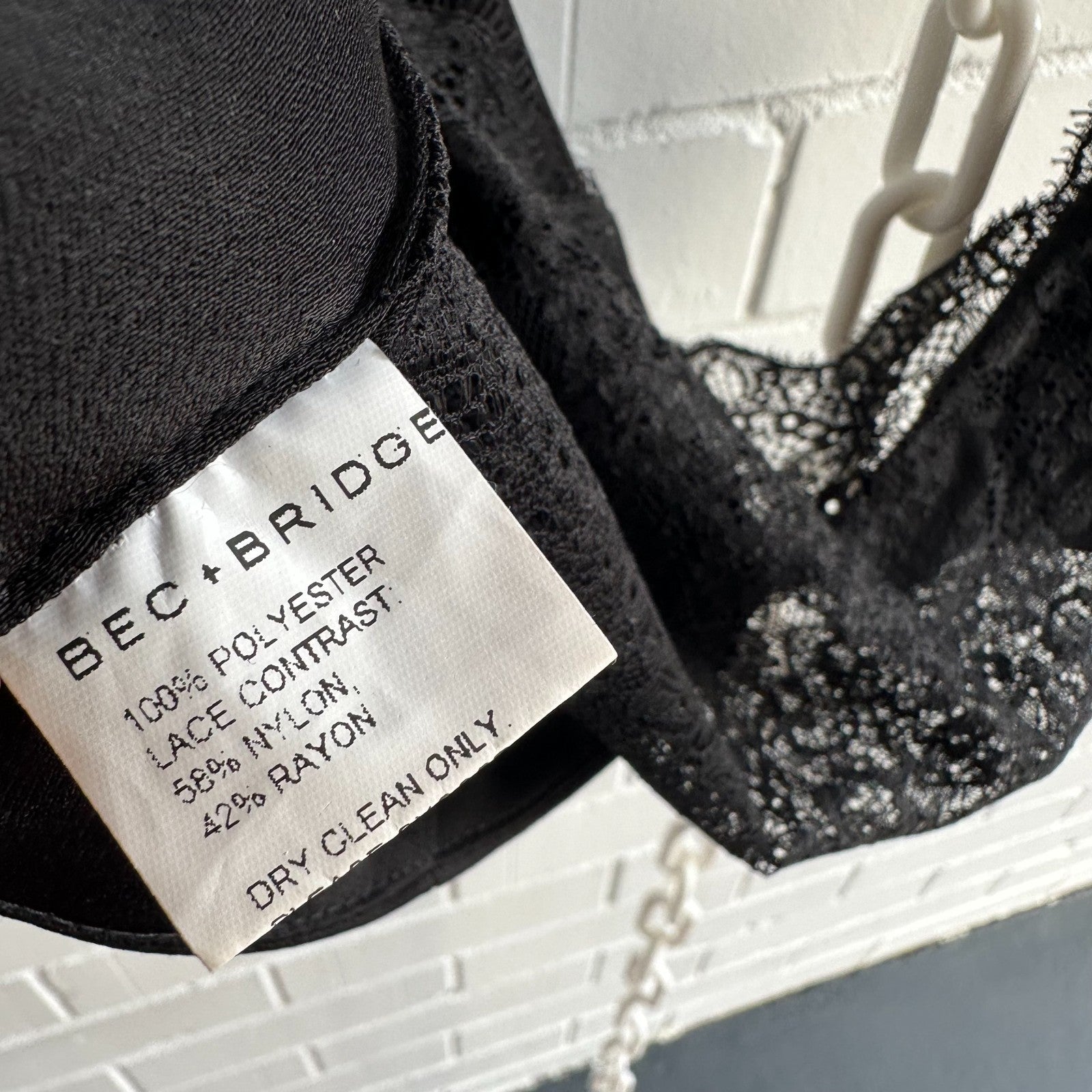 BEC & BRIDGE Valerie Top Black Lace AU6 US2 Made in Australia Bralette