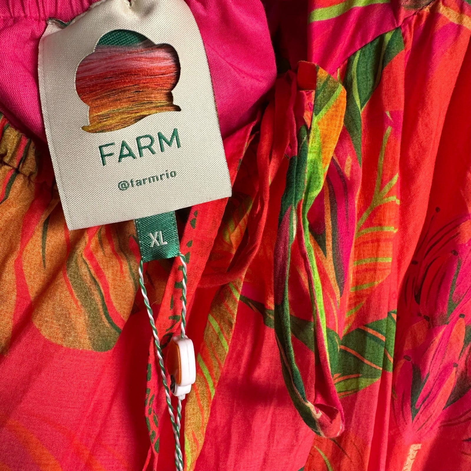 FARM RIO Ombre Forest Maxi Dress L-XL AU14 Colourful Tropical Print Resort BNWT