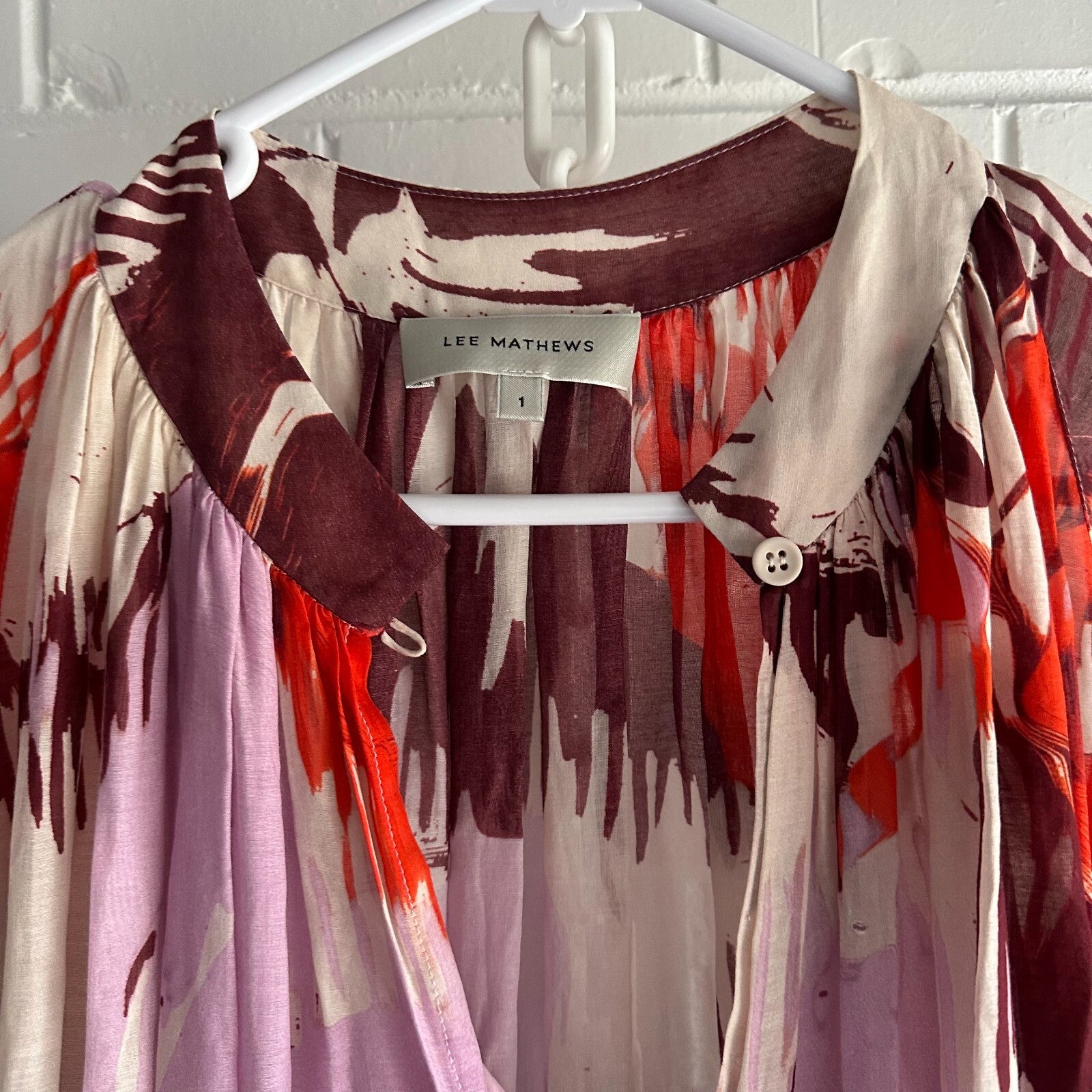 LEE MATHEWS Audrey Silk blend Maxi Dress Size 1 AU8 US4 Billowy