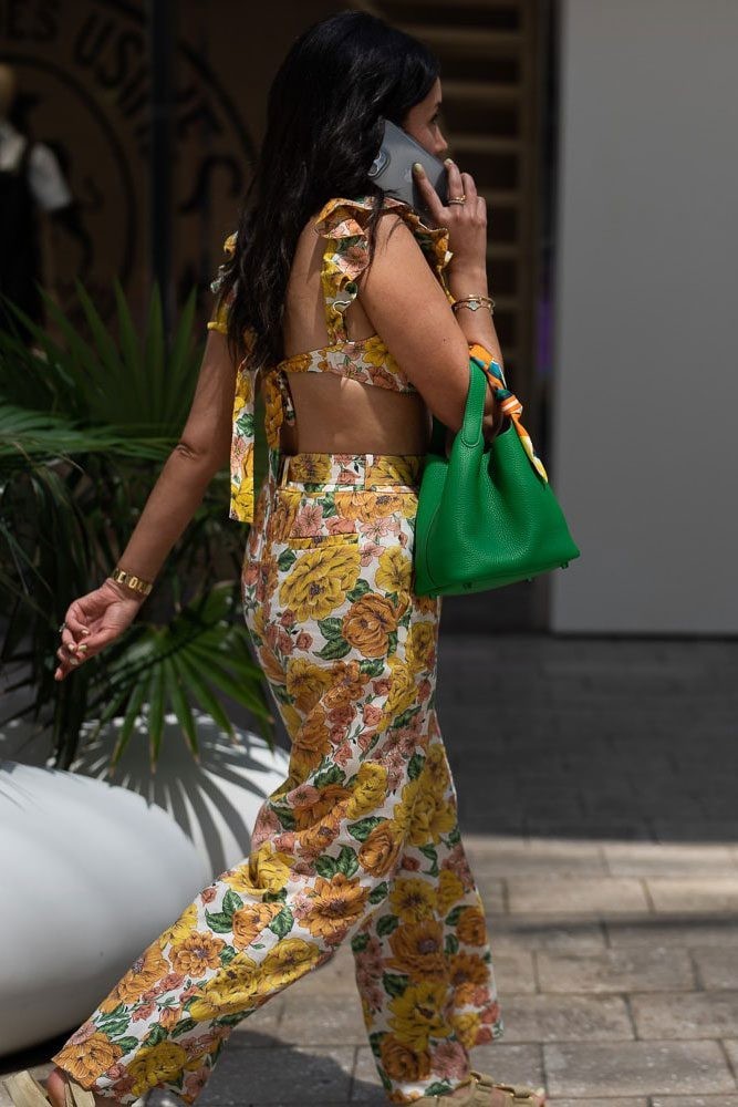 ZIMMERMANN Poppy Frill Sunshine Floral Set Size1 AU8-10  Top + Pant